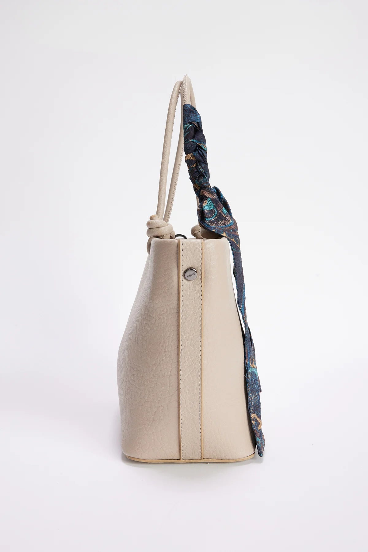 Classic Women's Shoulder Bag with Scarf Detail