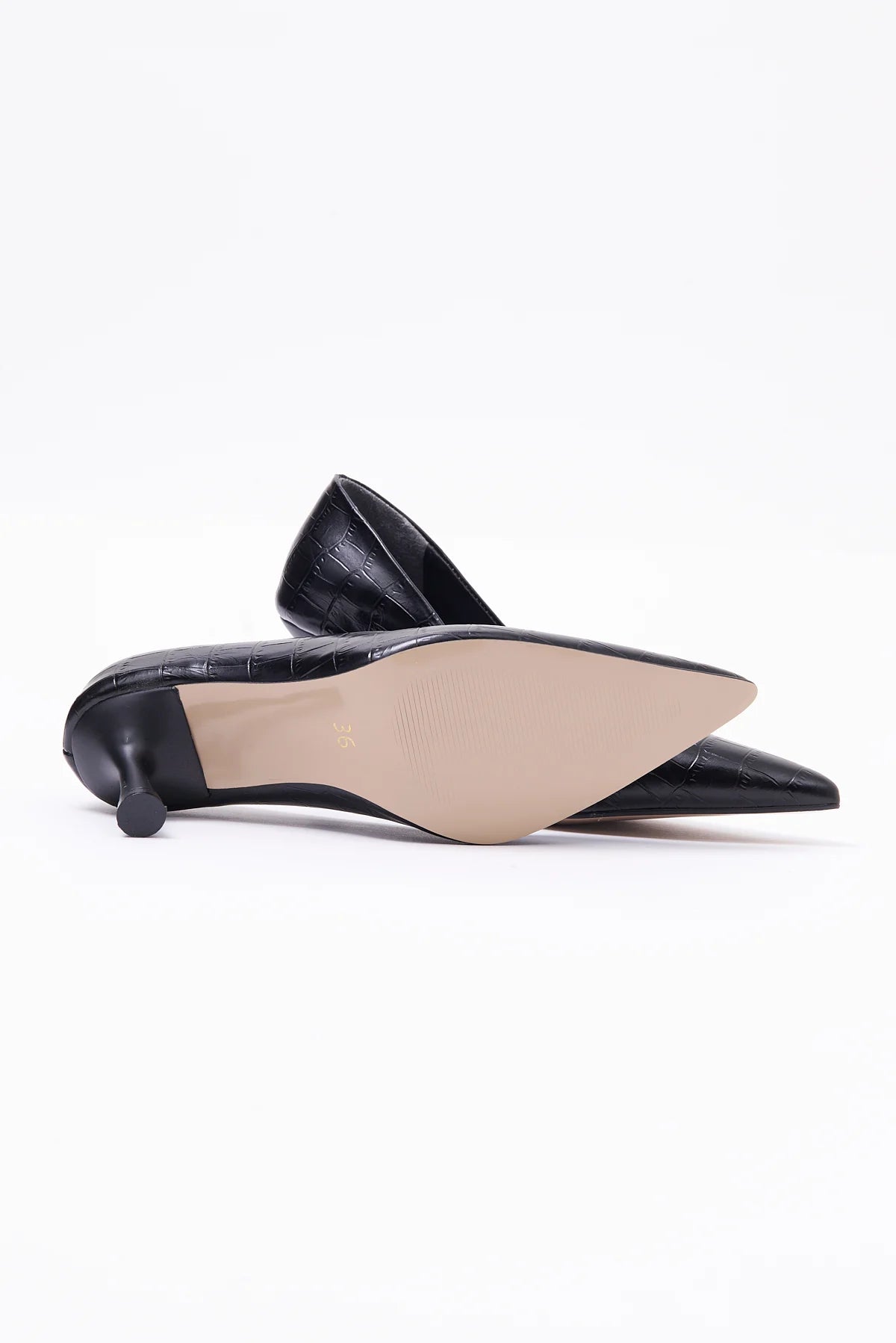 Women's Crocodile Pattern Pointed Toe High Heel Shoes