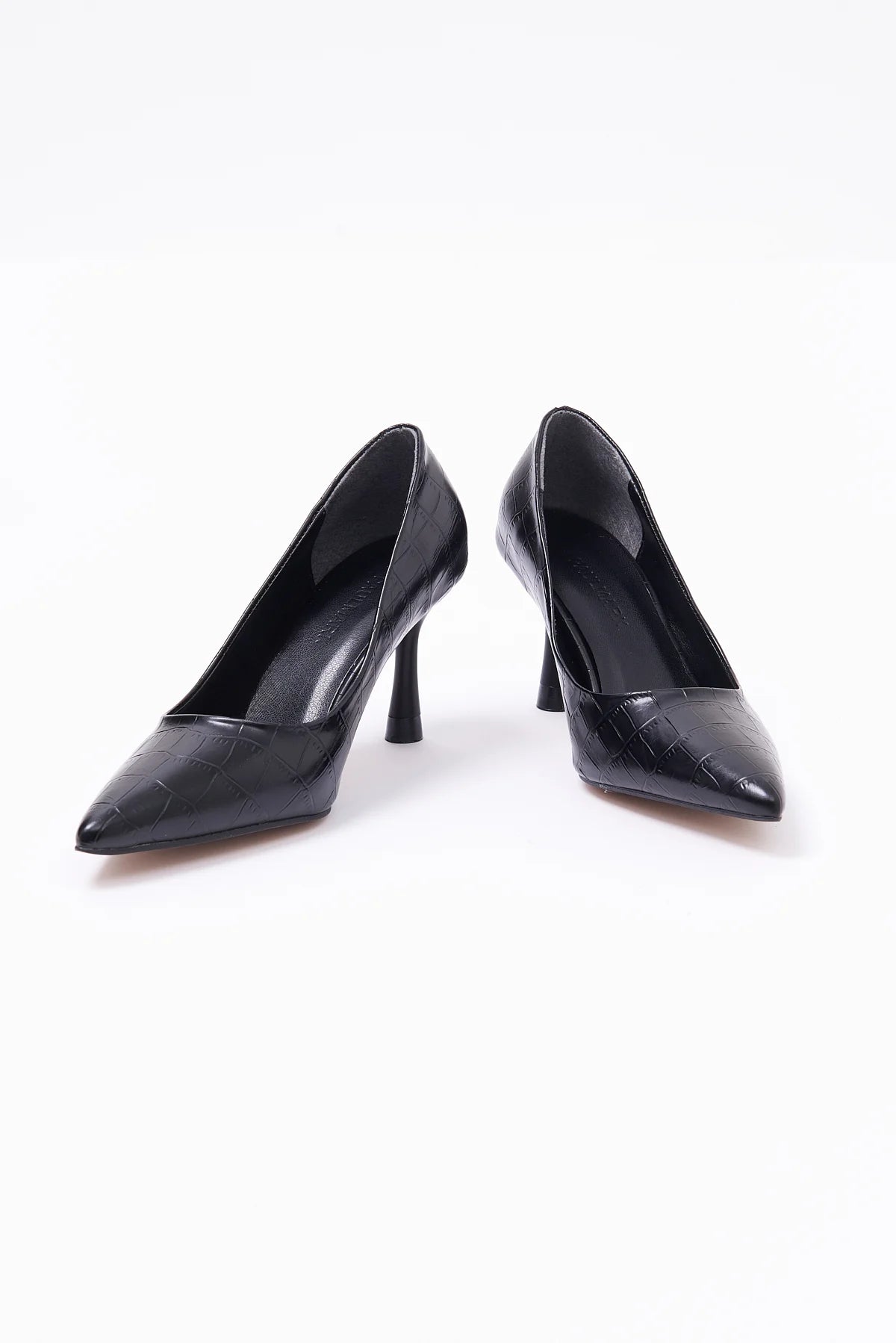 Women's Crocodile Pattern Pointed Toe High Heel Shoes