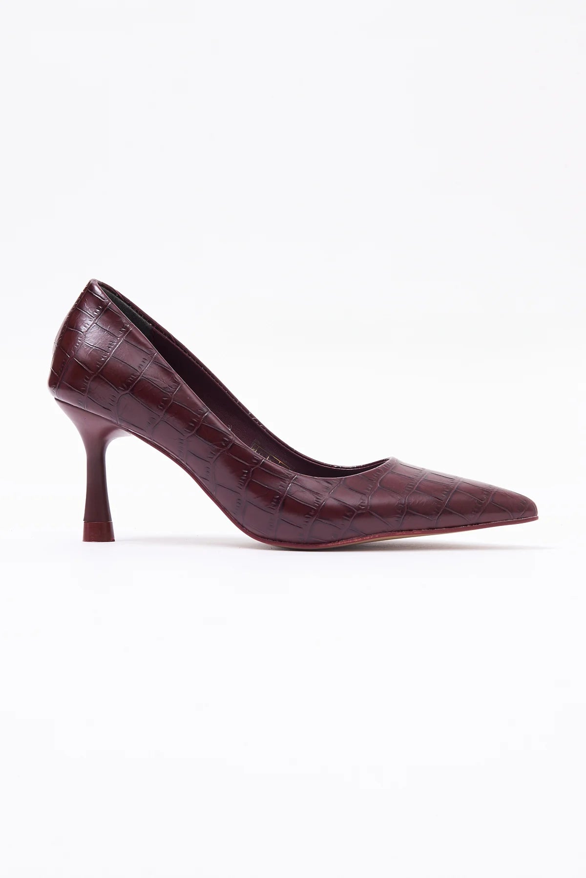 Women's Crocodile Pattern Pointed Toe High Heel Shoes