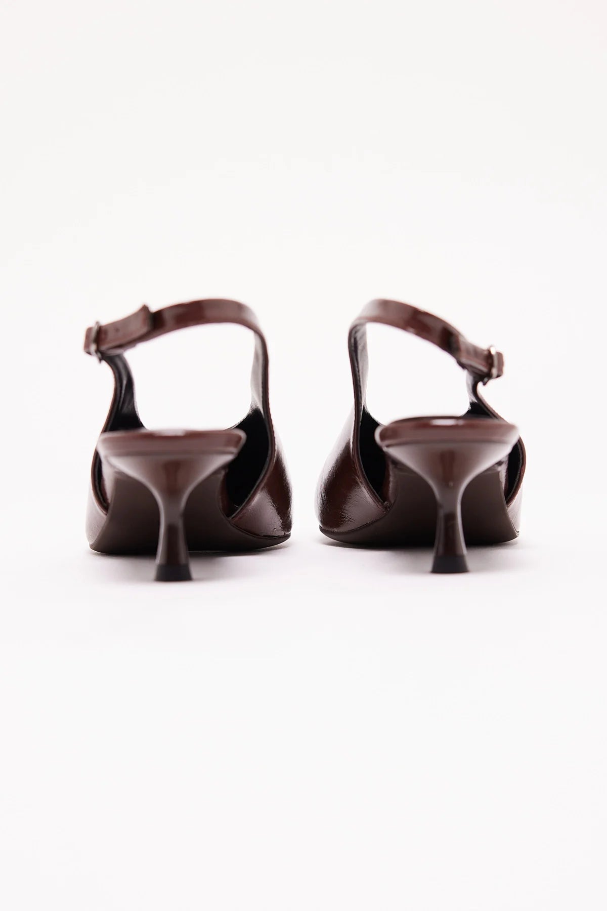 Women's Patent Lather Pointed Toe Low Heel Shoes