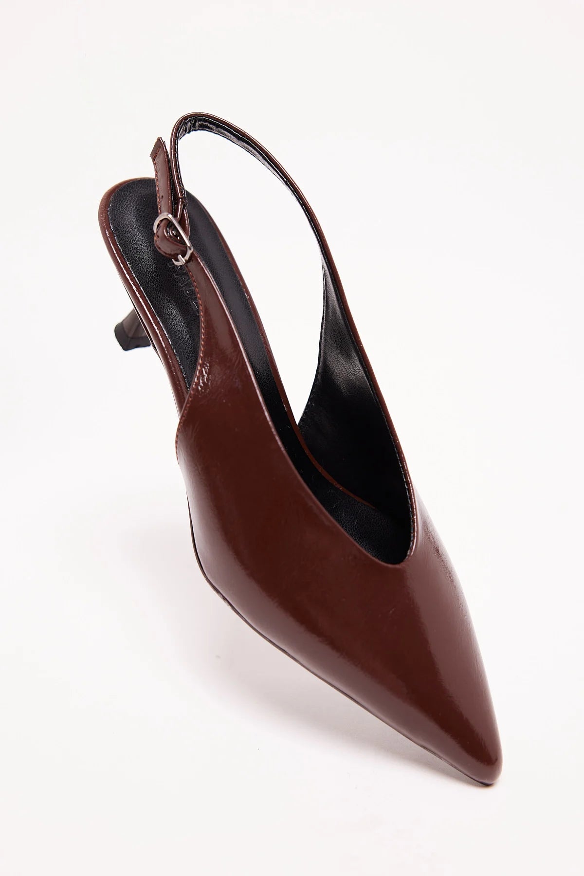 Women's Patent Lather Pointed Toe Low Heel Shoes