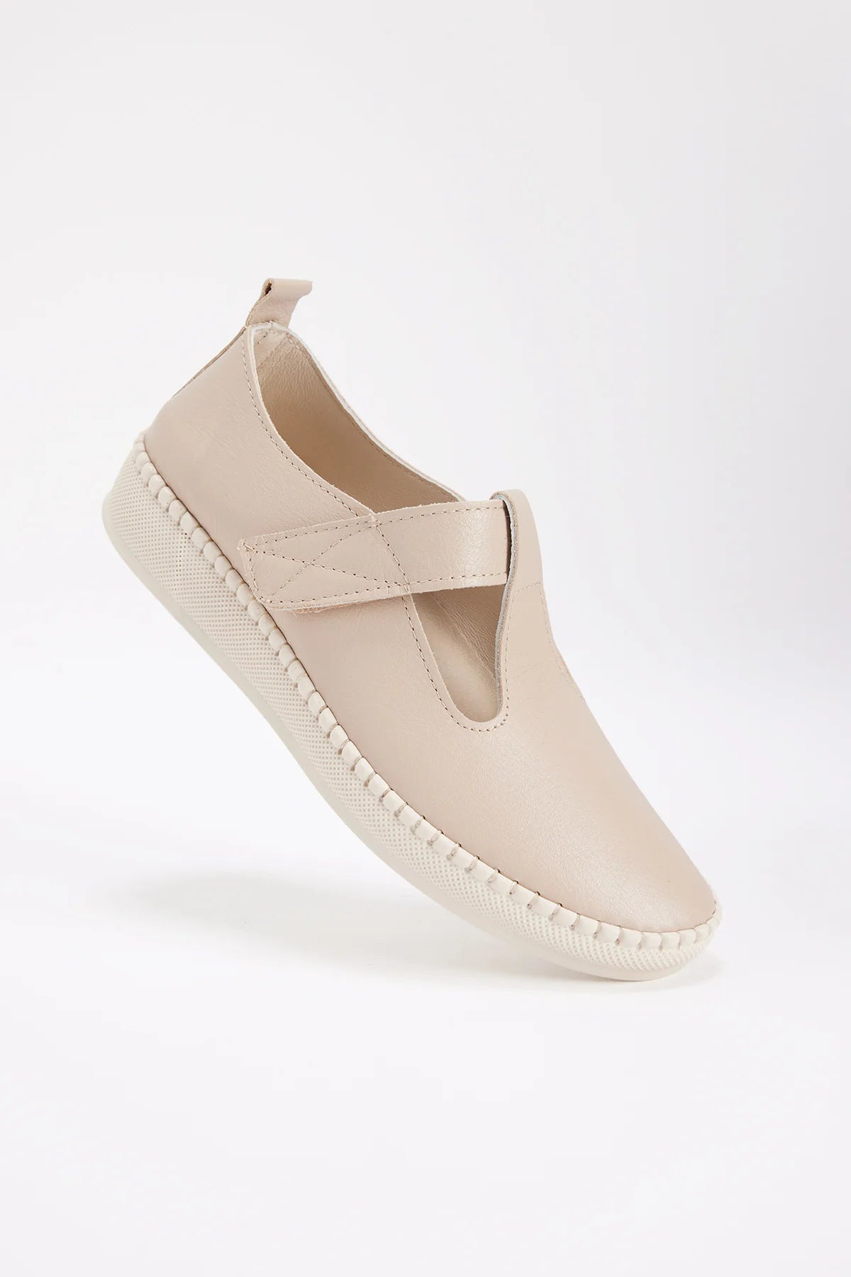 Women's Velcro T-Strap Ballerinas