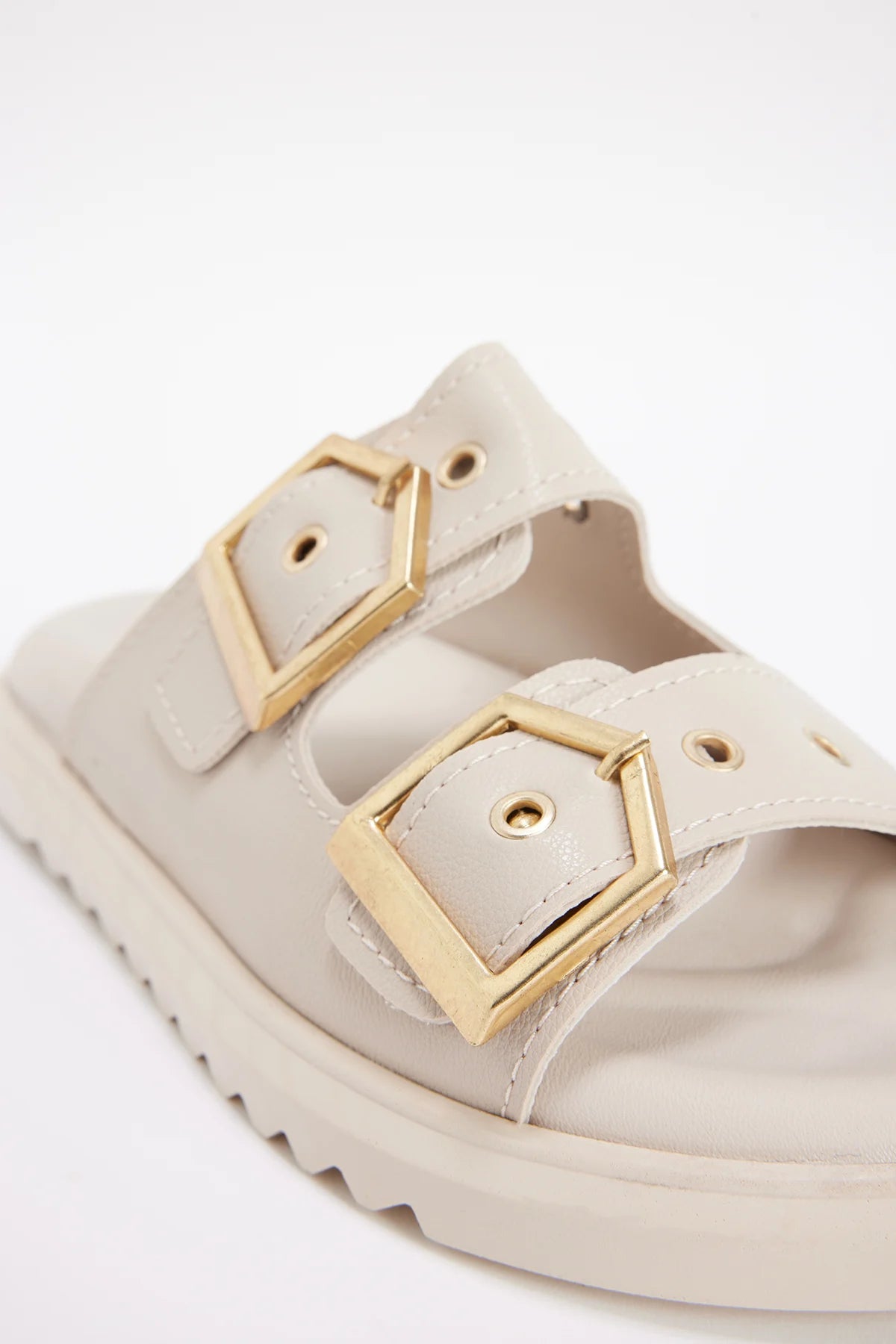 Women's Chunky Sole Double Strap Slippers