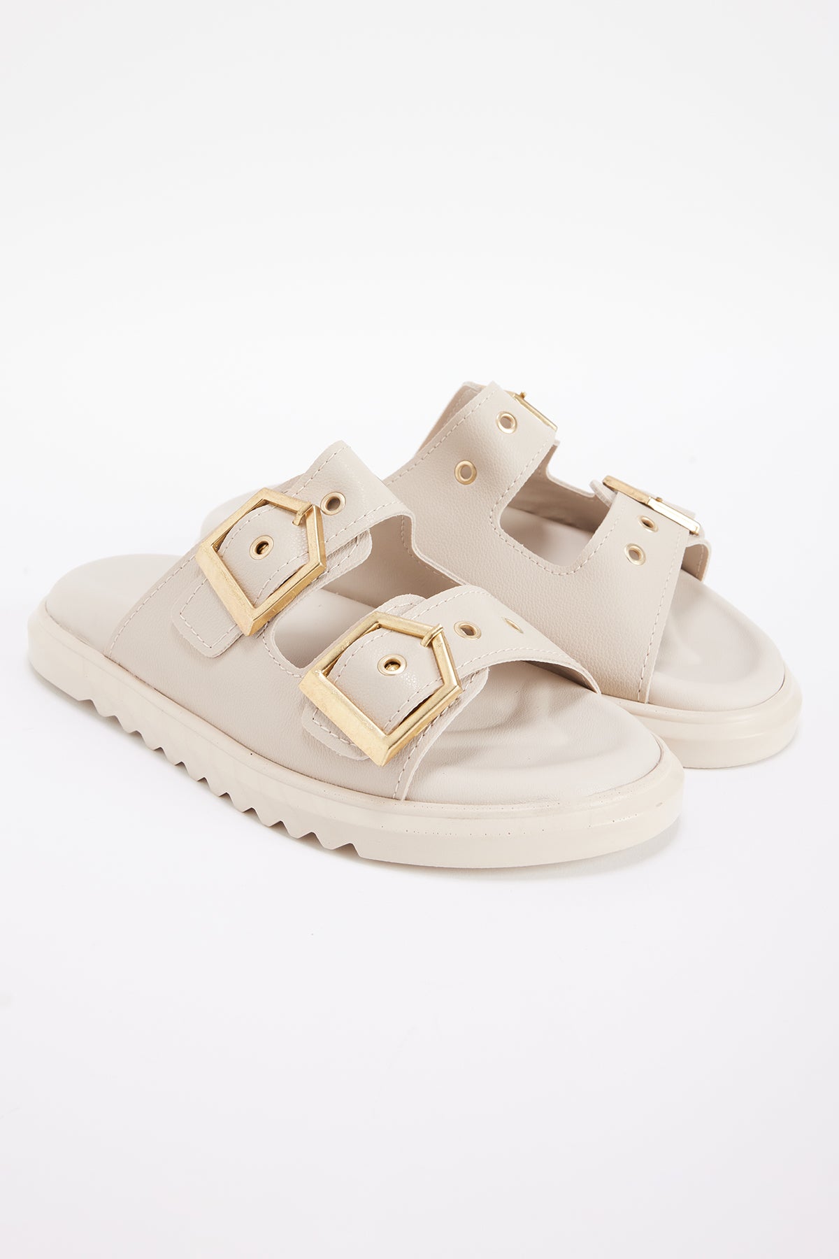 Women's Chunky Sole Double Strap Slippers