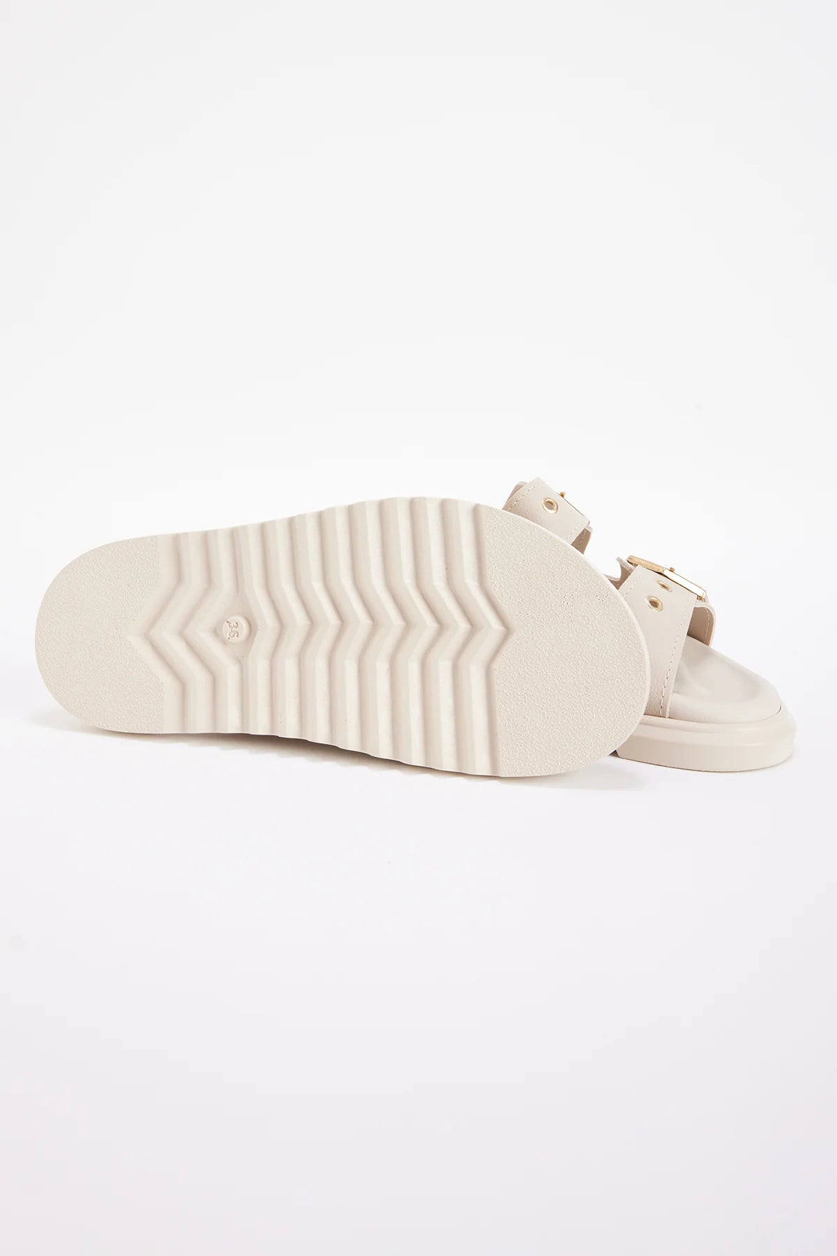 Women's Chunky Sole Double Strap Slippers