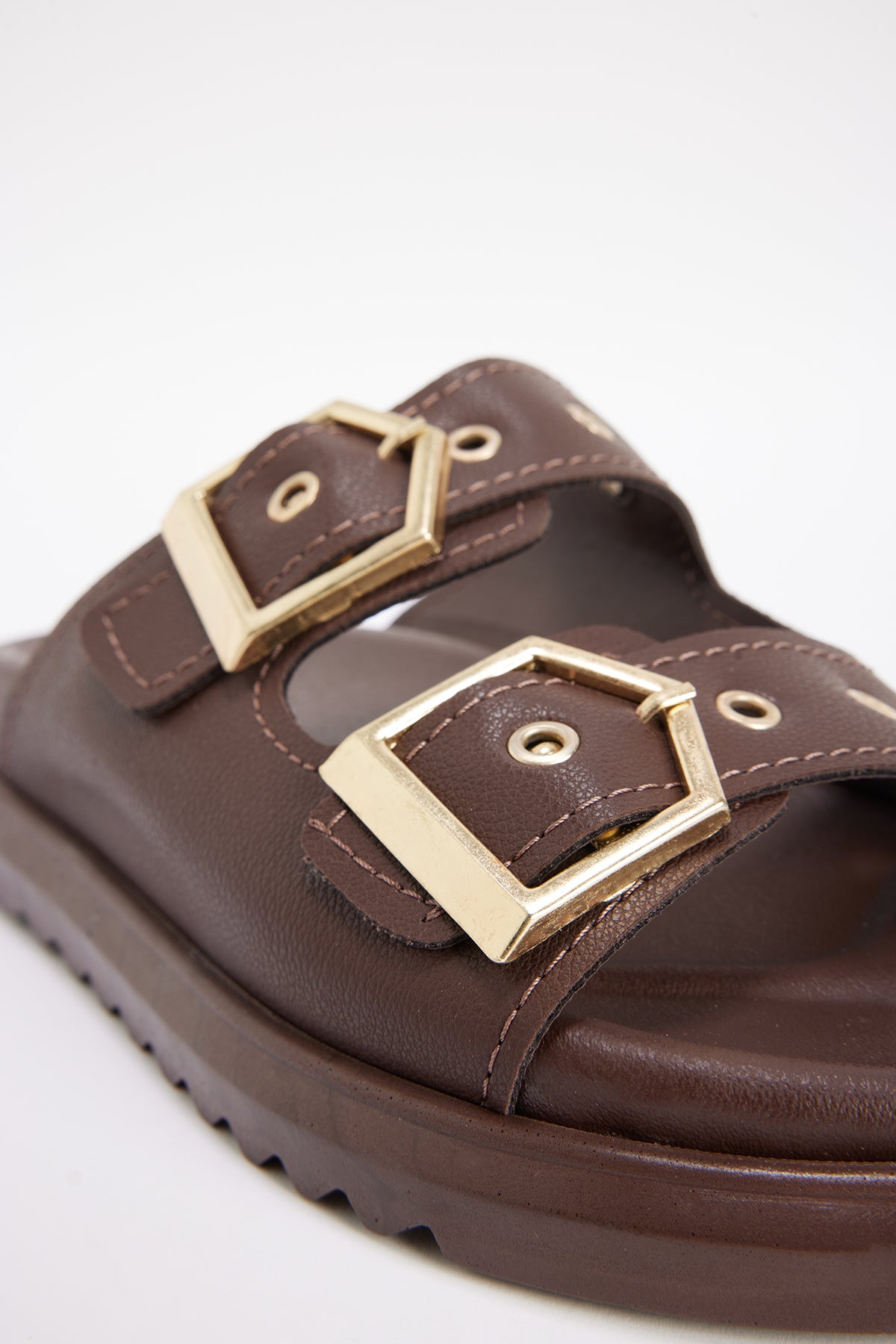 Women's Chunky Sole Double Strap Slippers