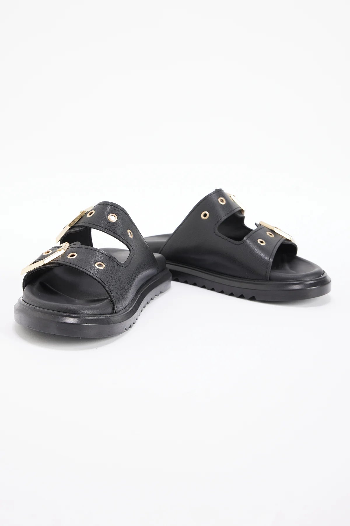 Women's Chunky Sole Double Strap Slippers