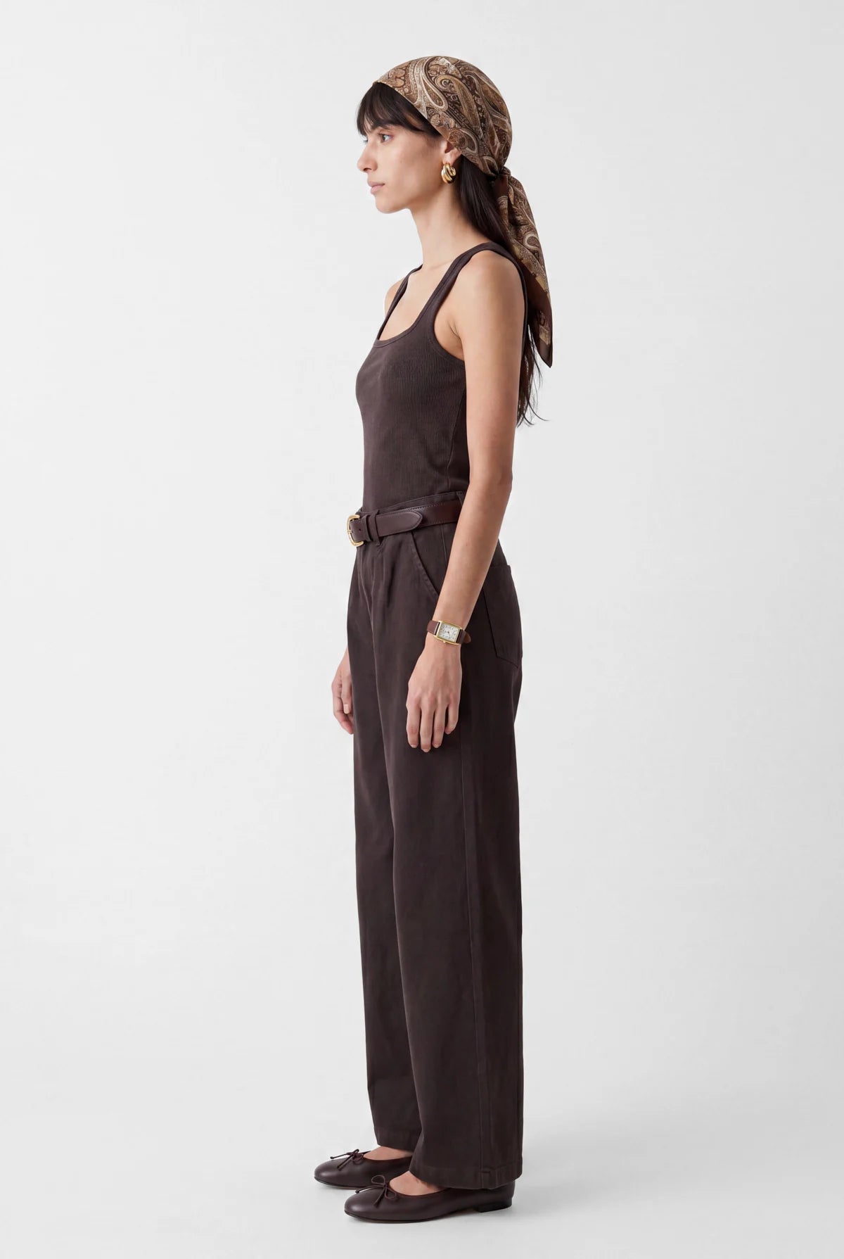 Women's Square Neck Ribbed Tank Top