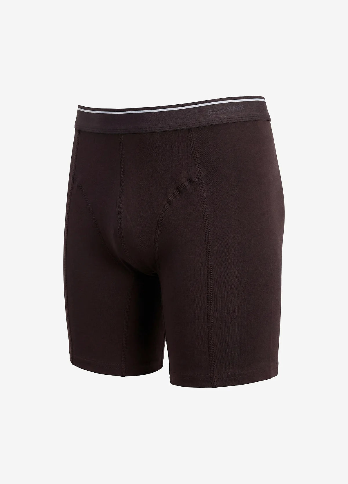 Men's Solid Color Stitching Regular Fit Boxer Shorts