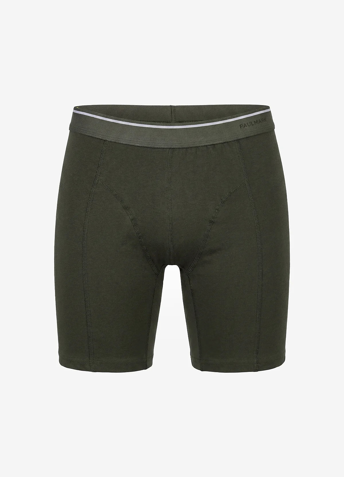 Men's Solid Color Stitching Regular Fit Boxer Shorts