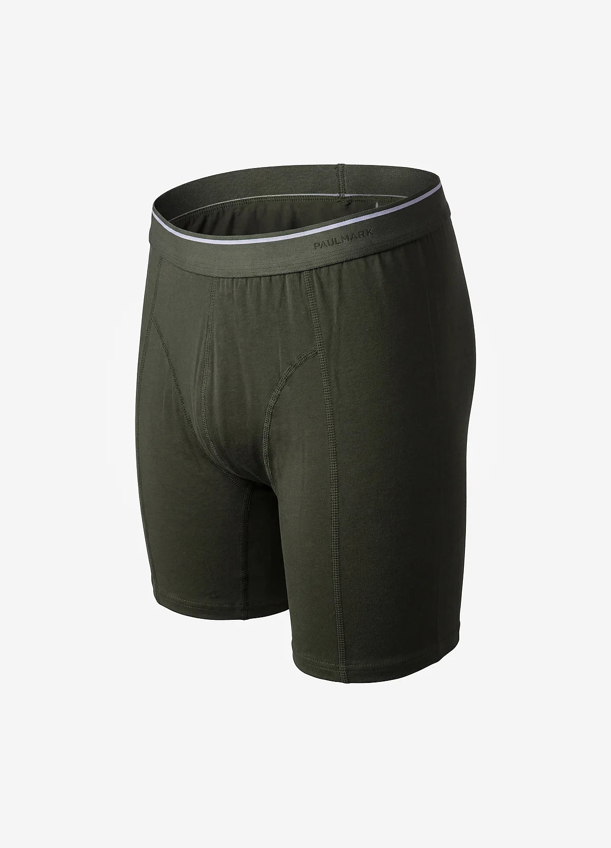Men's Solid Color Stitching Regular Fit Boxer Shorts