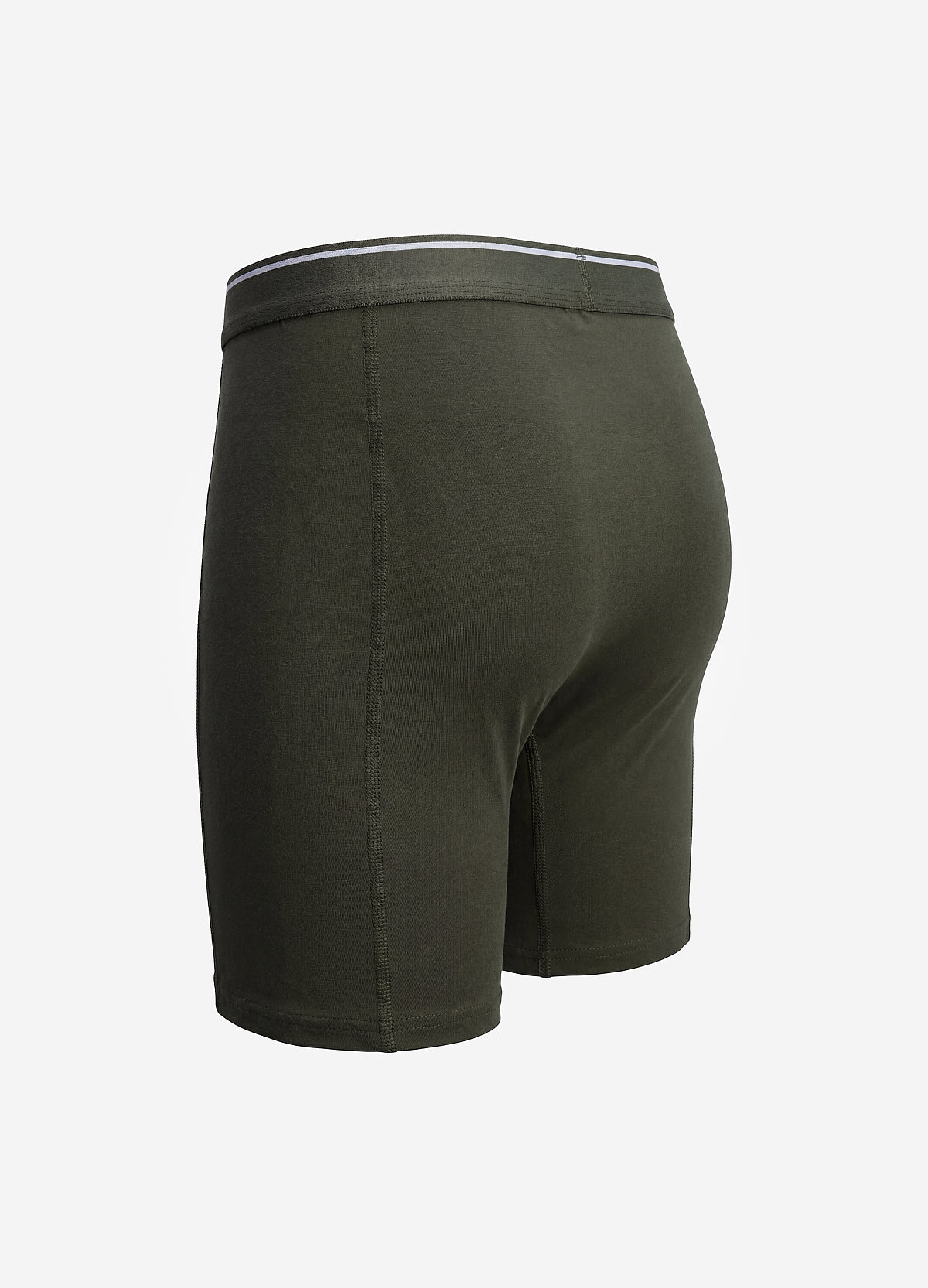 Men's Solid Color Stitching Regular Fit Boxer Shorts