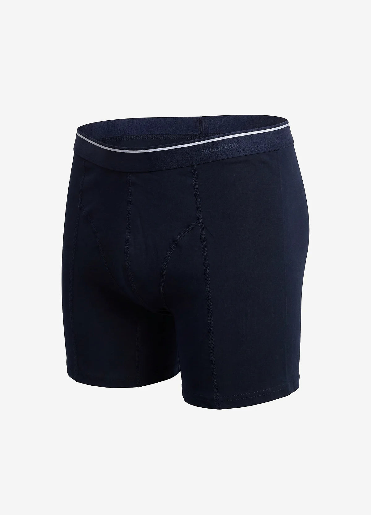 Men's Solid Color Stitching Regular Fit Boxer Shorts