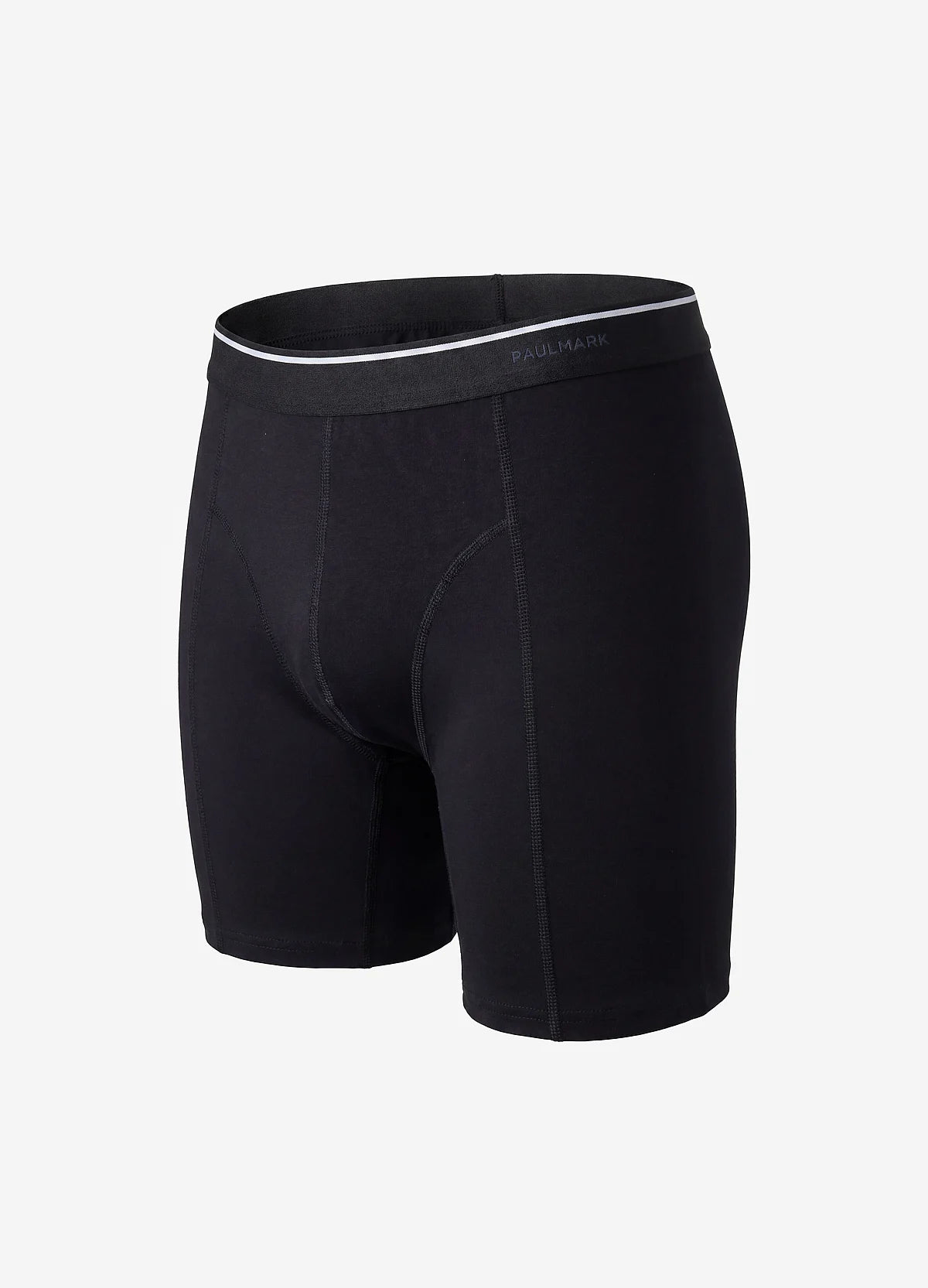 Men's Solid Color Stitching Regular Fit Boxer Shorts