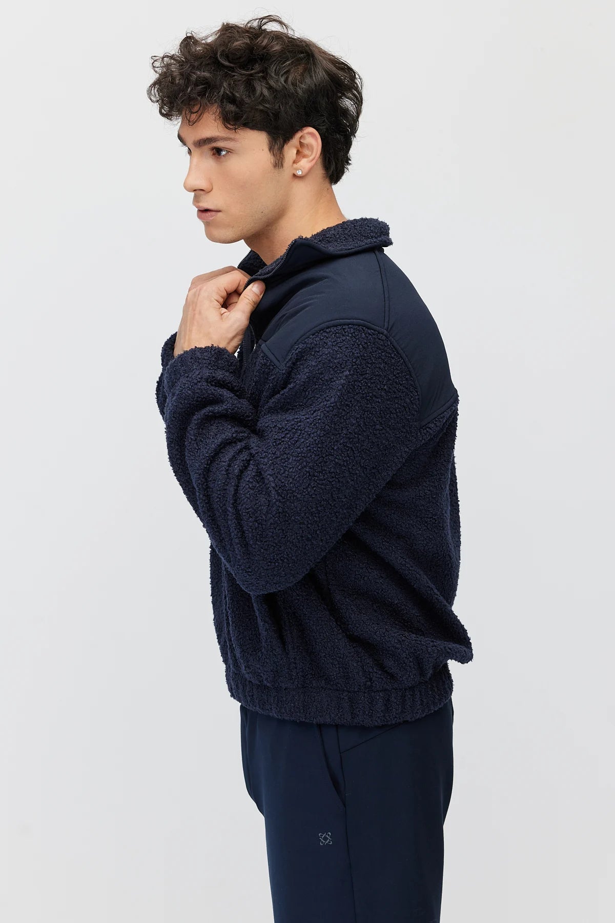 Men's Hooded Double Pocket Plush Jacket