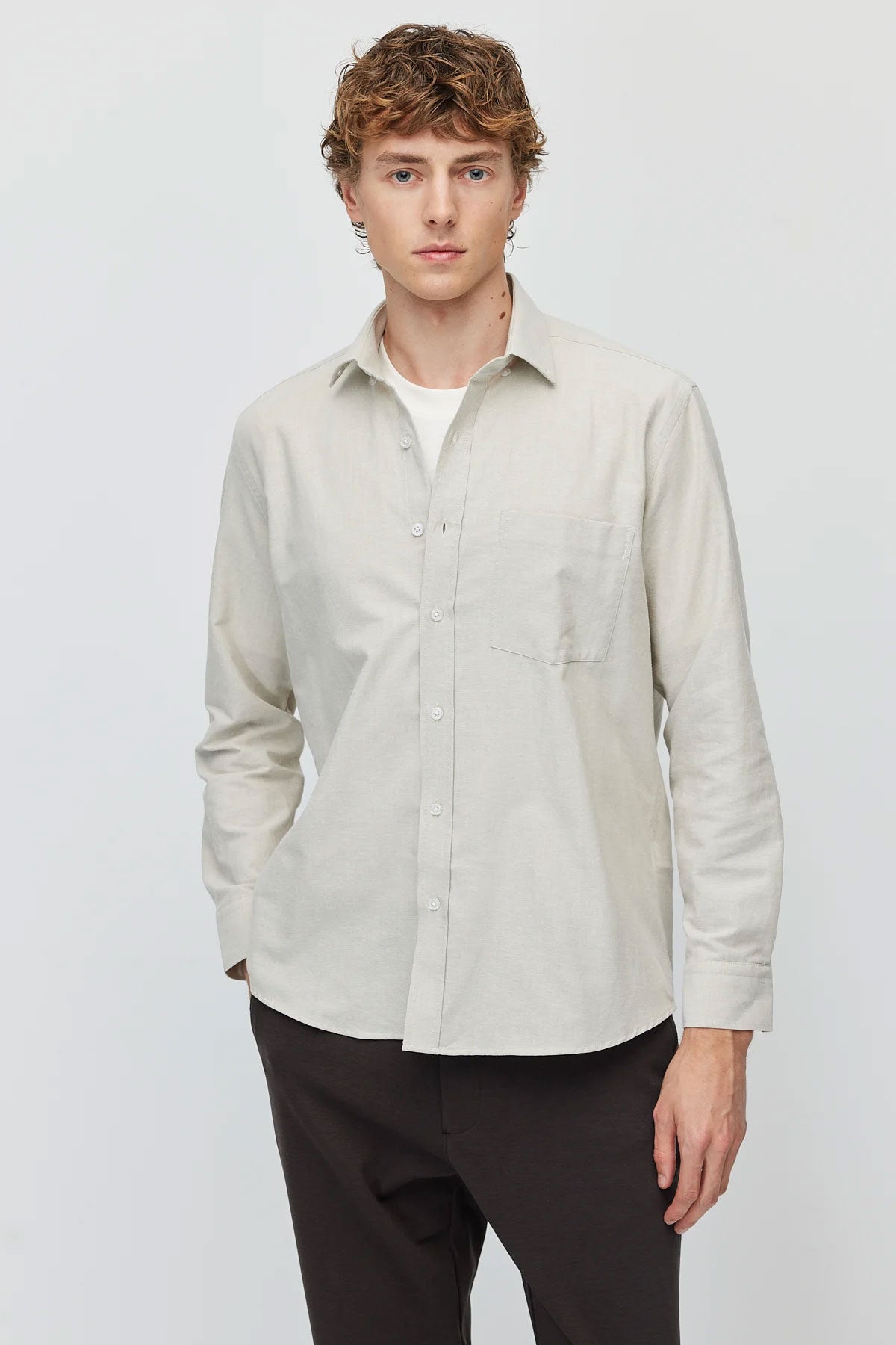 Men's Regular Fit Single Pocket Shirt