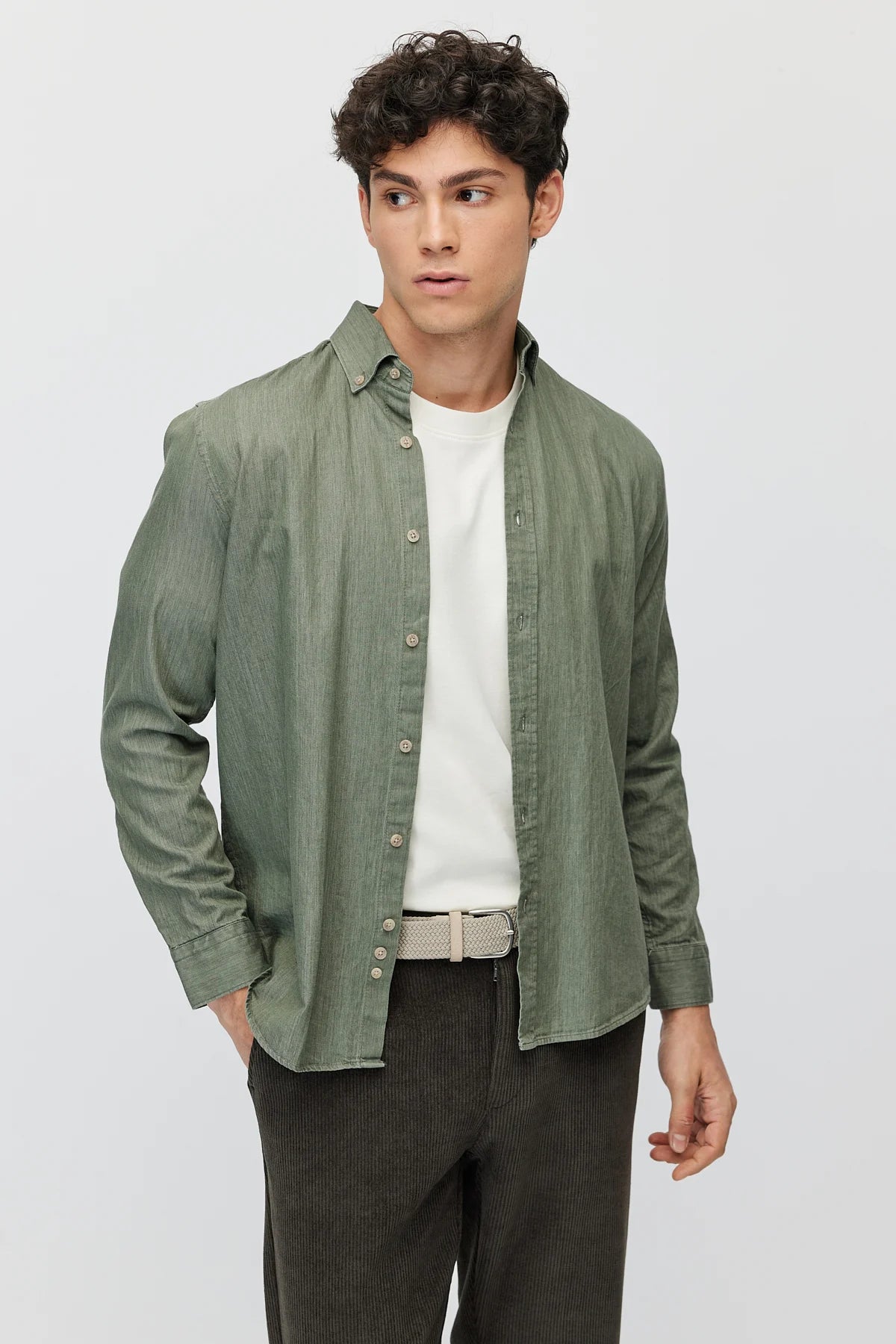 Men's washable regular shirt