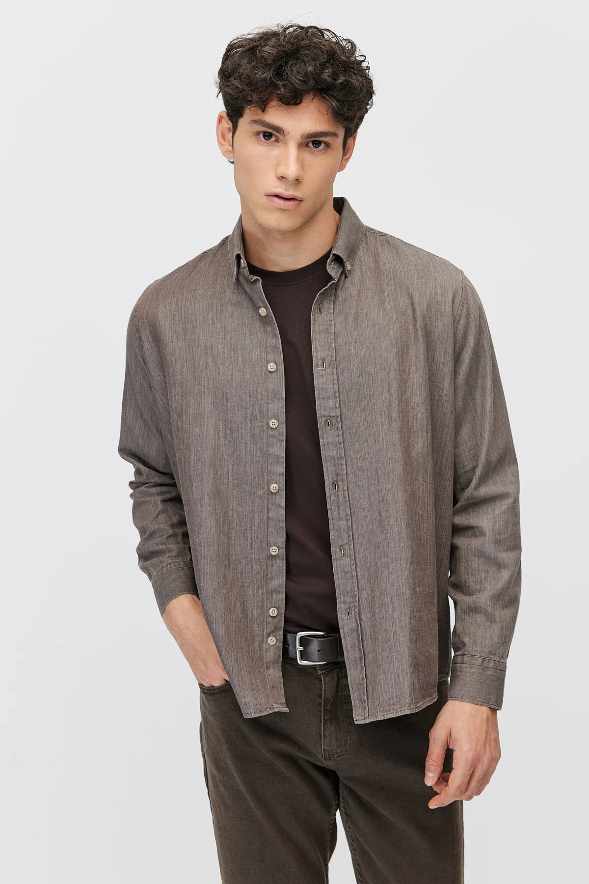 Men's washable regular shirt