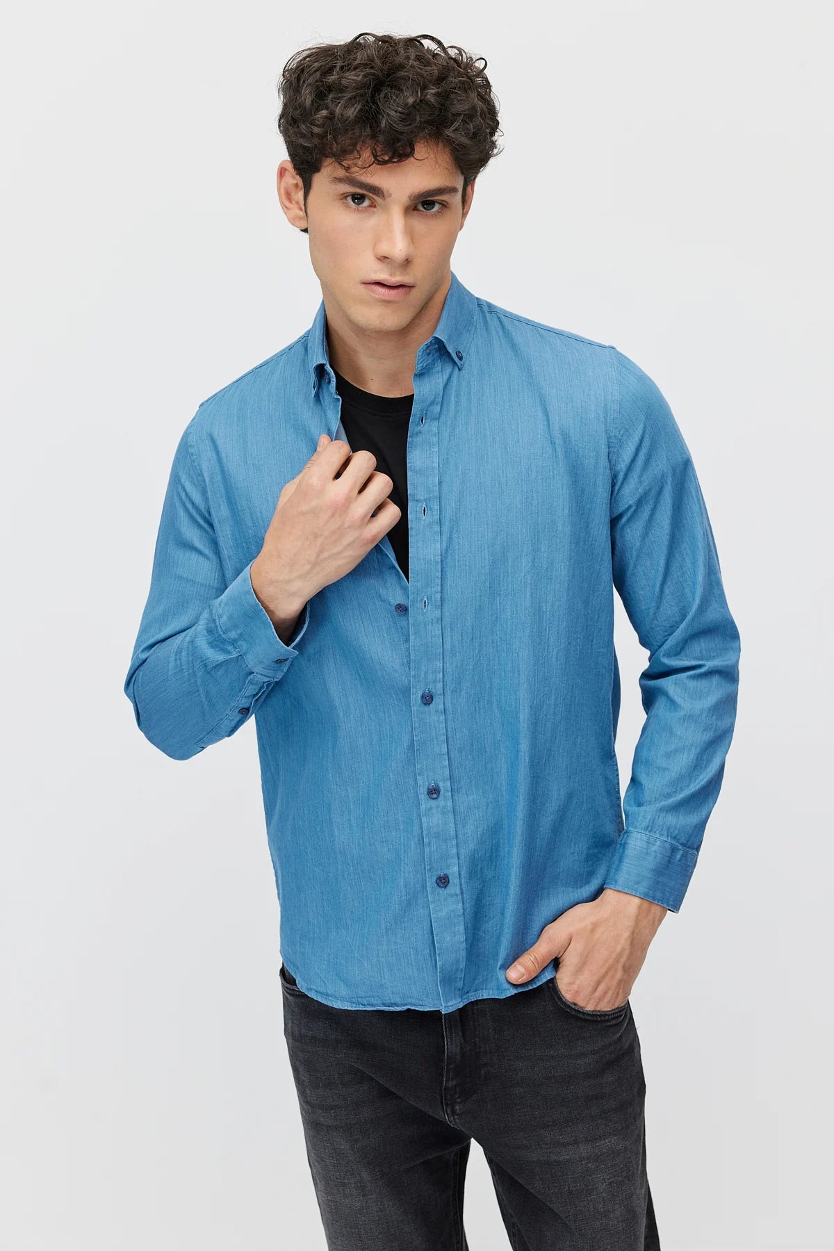 Men's washable regular shirt
