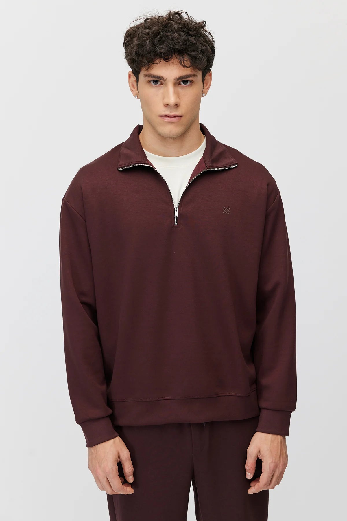 Men's Zippered Collar Sweatshirt