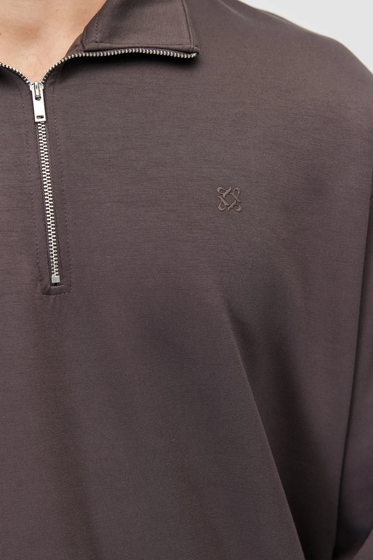 Men's Zippered Collar Sweatshirt