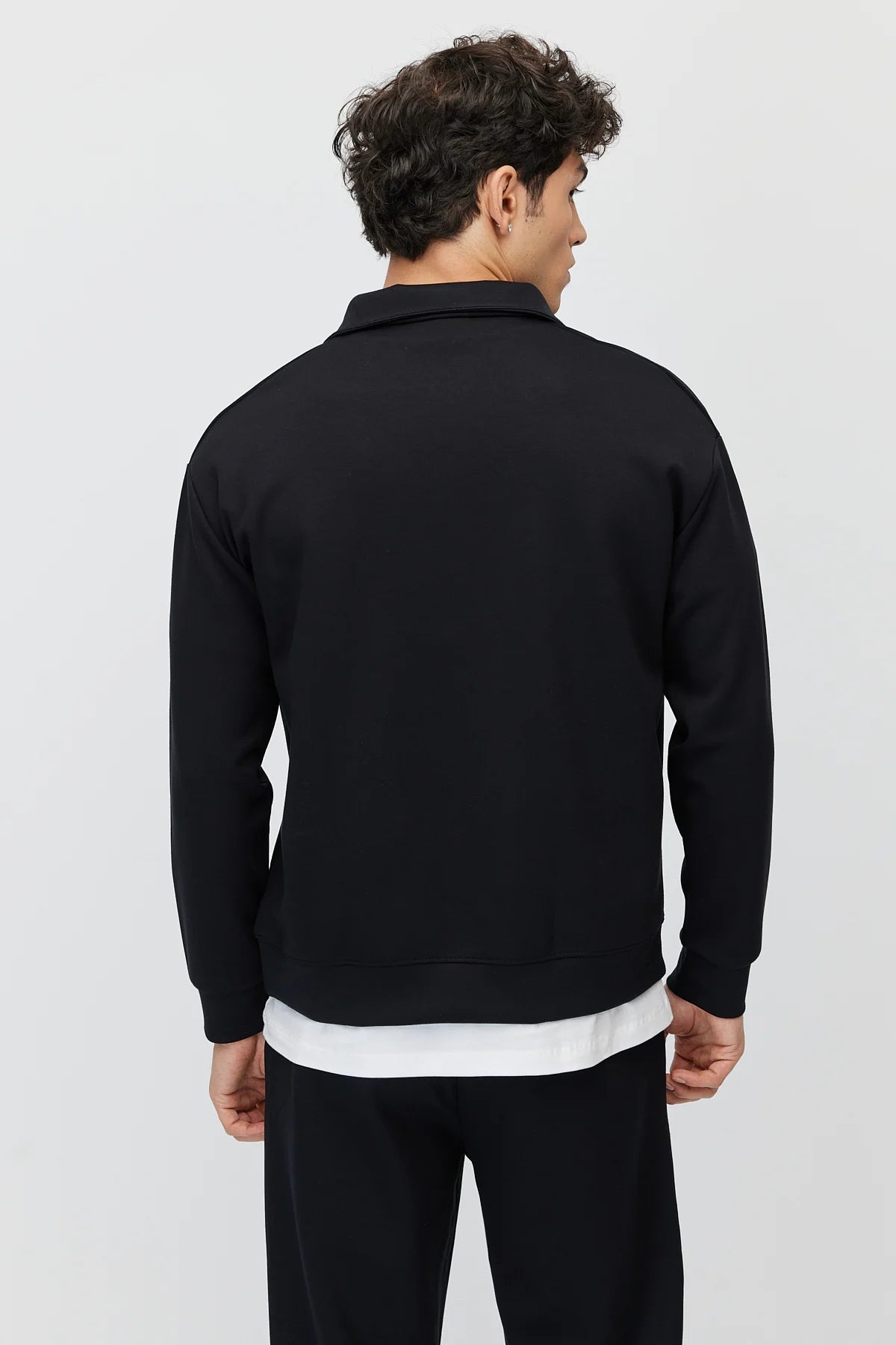 Men's Zippered Collar Sweatshirt