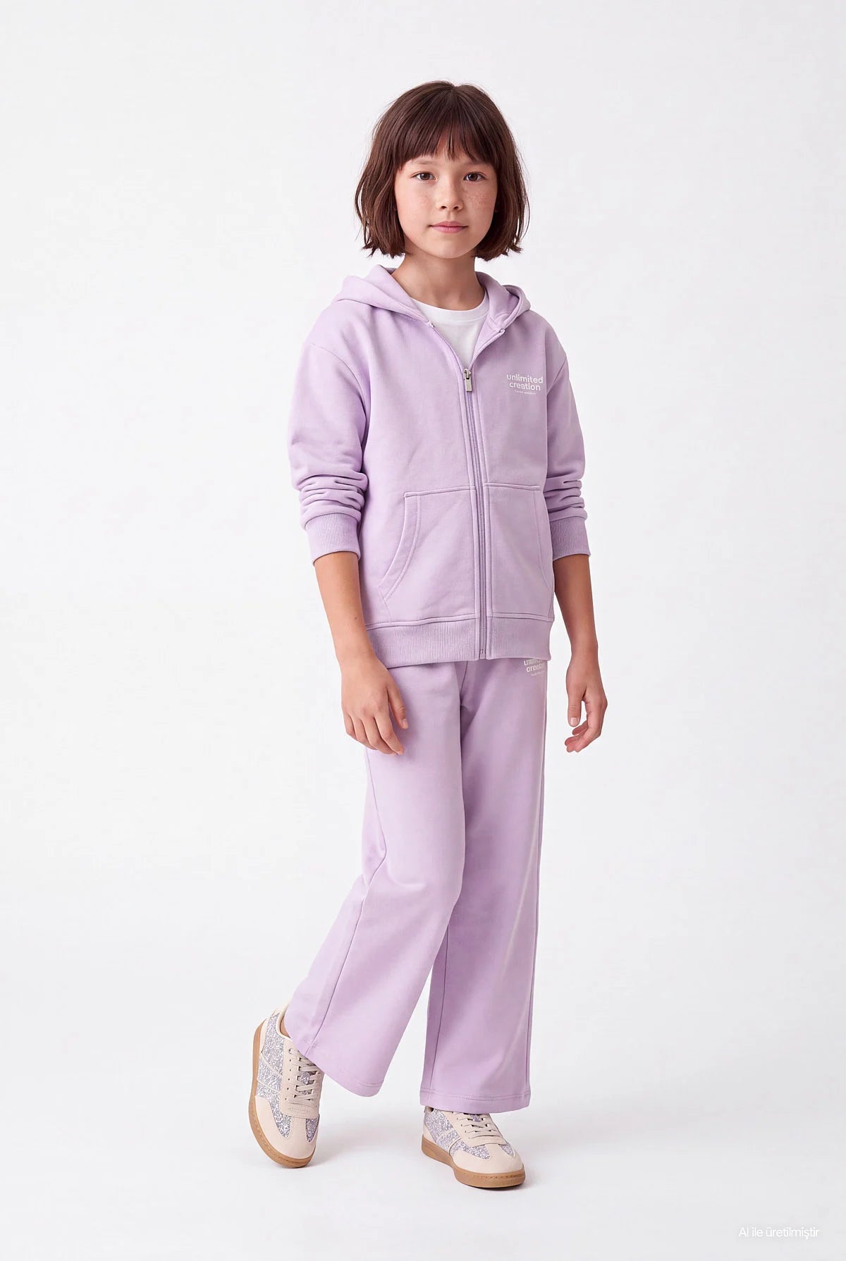 Girls' Hooded Zip-Up Sweatshirt