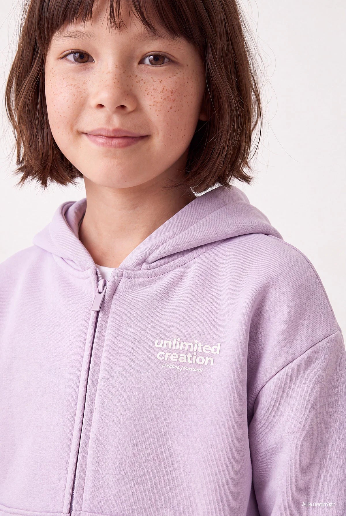 Girls' Hooded Zip-Up Sweatshirt