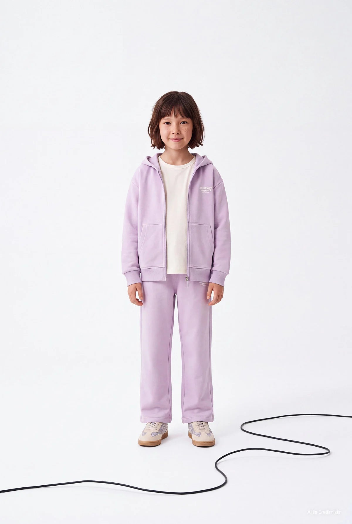 Girls' Hooded Zip-Up Sweatshirt