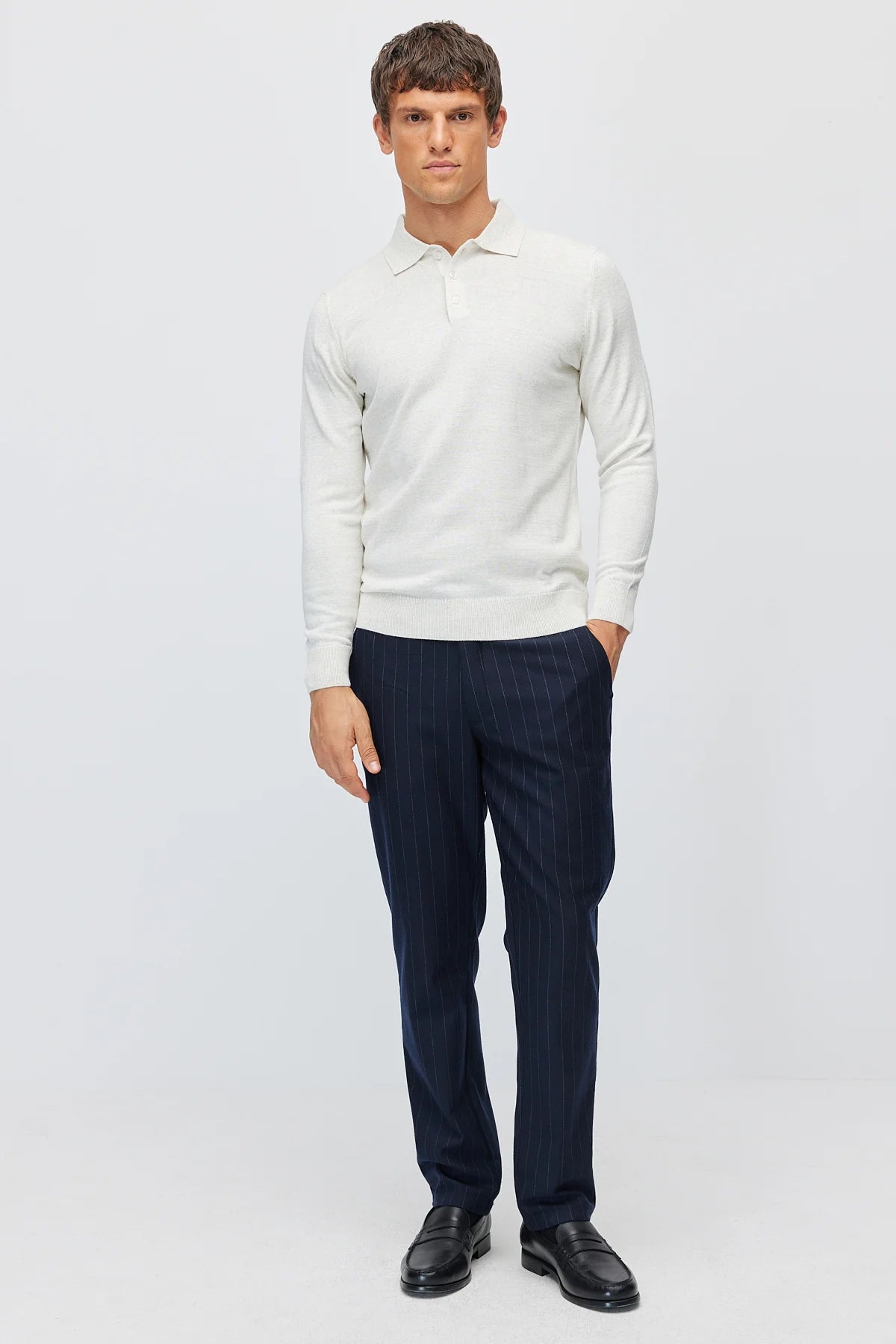 Men's Pinstripe Fabric Trousers