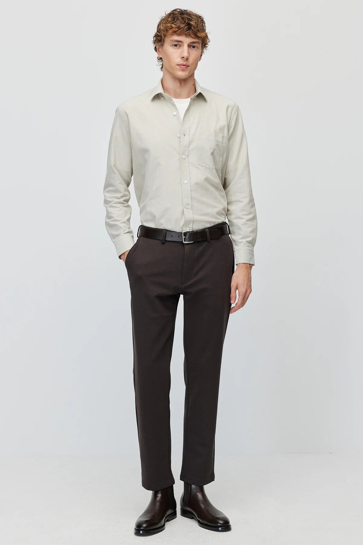 Men's Regular Straight Leg Trousers