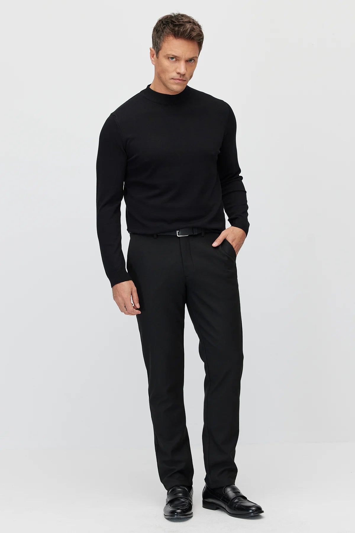 Men's elastic waist regular jogger pants