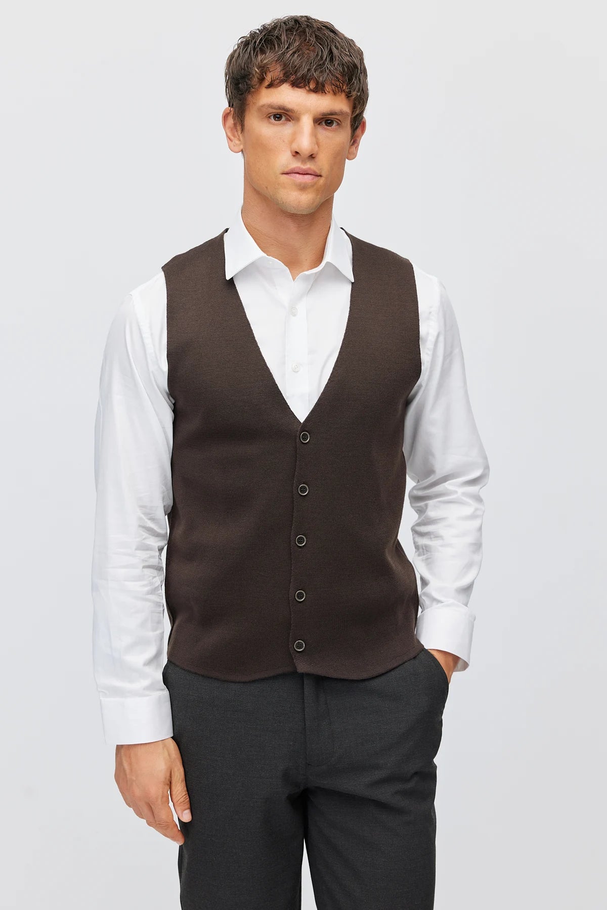 Men's Button-Down Knit Vest