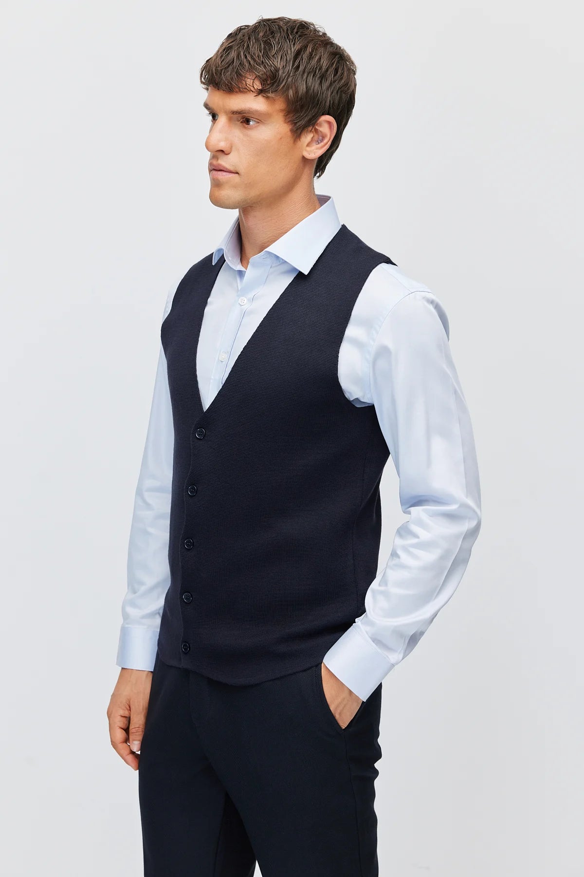Men's Button-Down Knit Vest