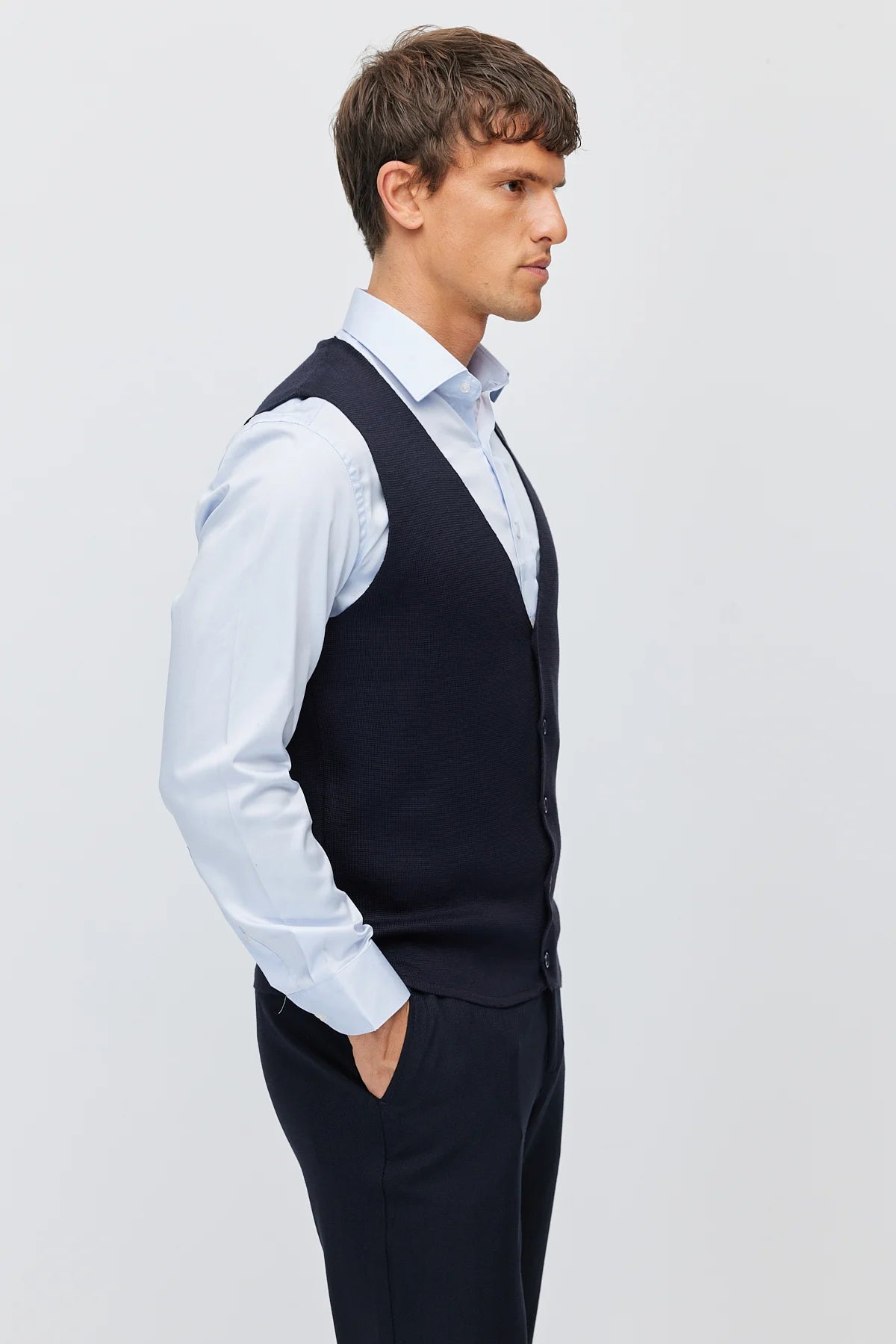 Men's Button-Down Knit Vest