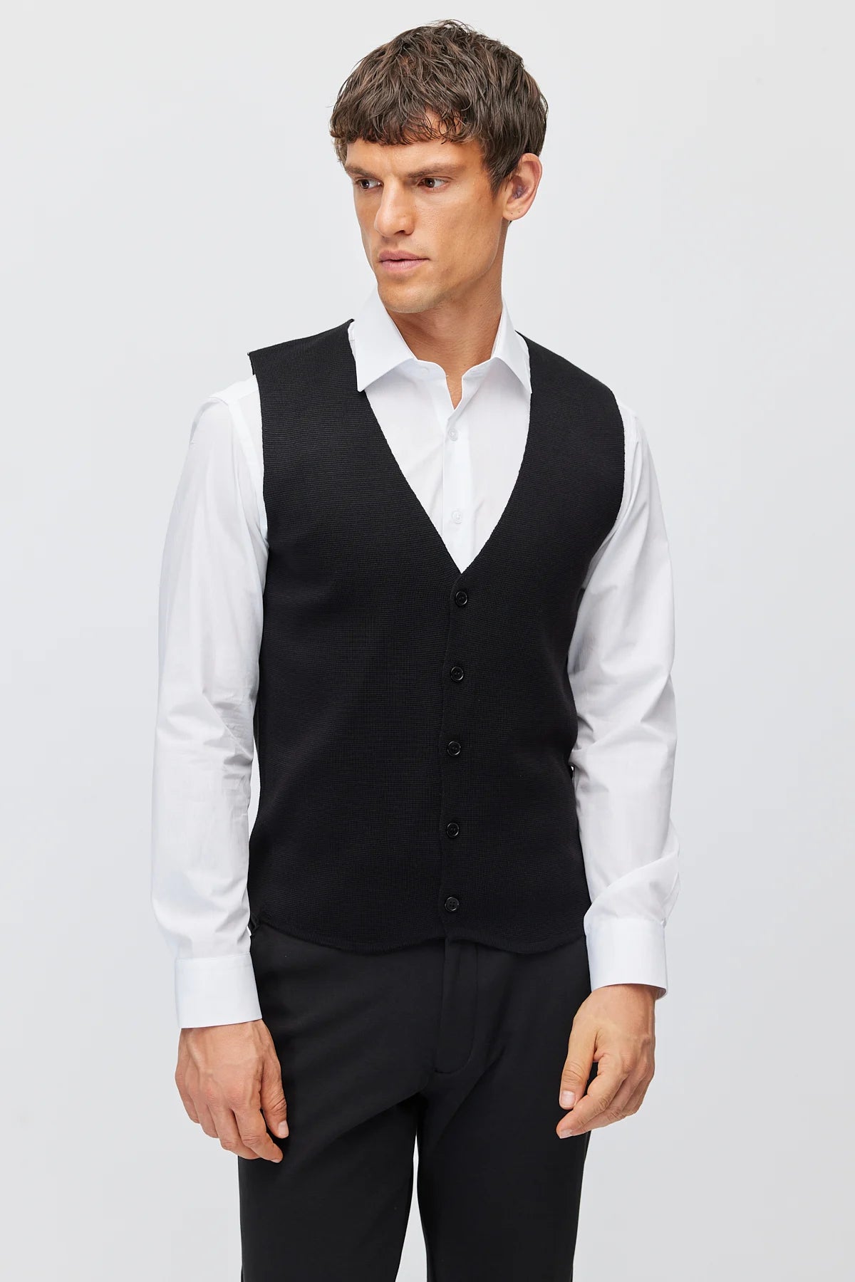 Men's Button-Down Knit Vest
