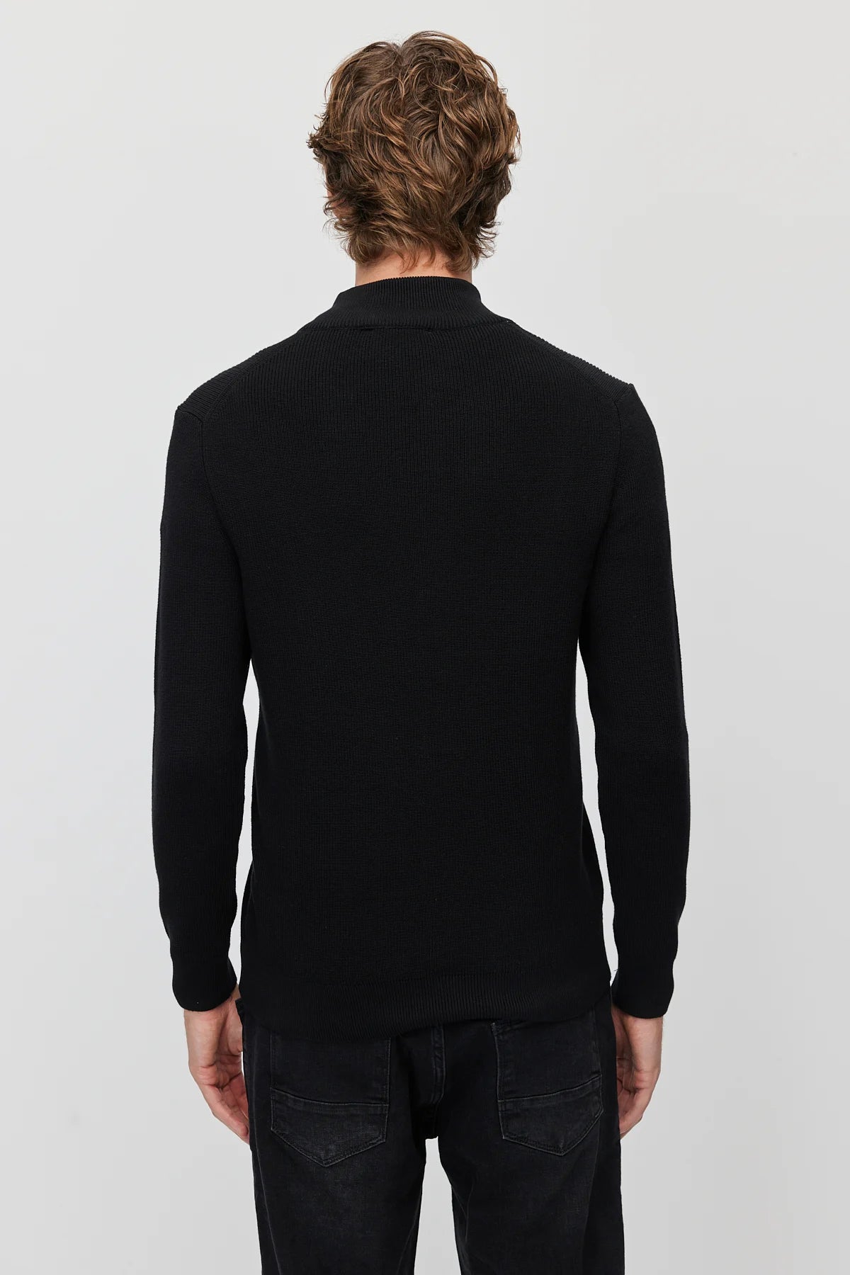 Men's Ribbed Zip-Up Sweater