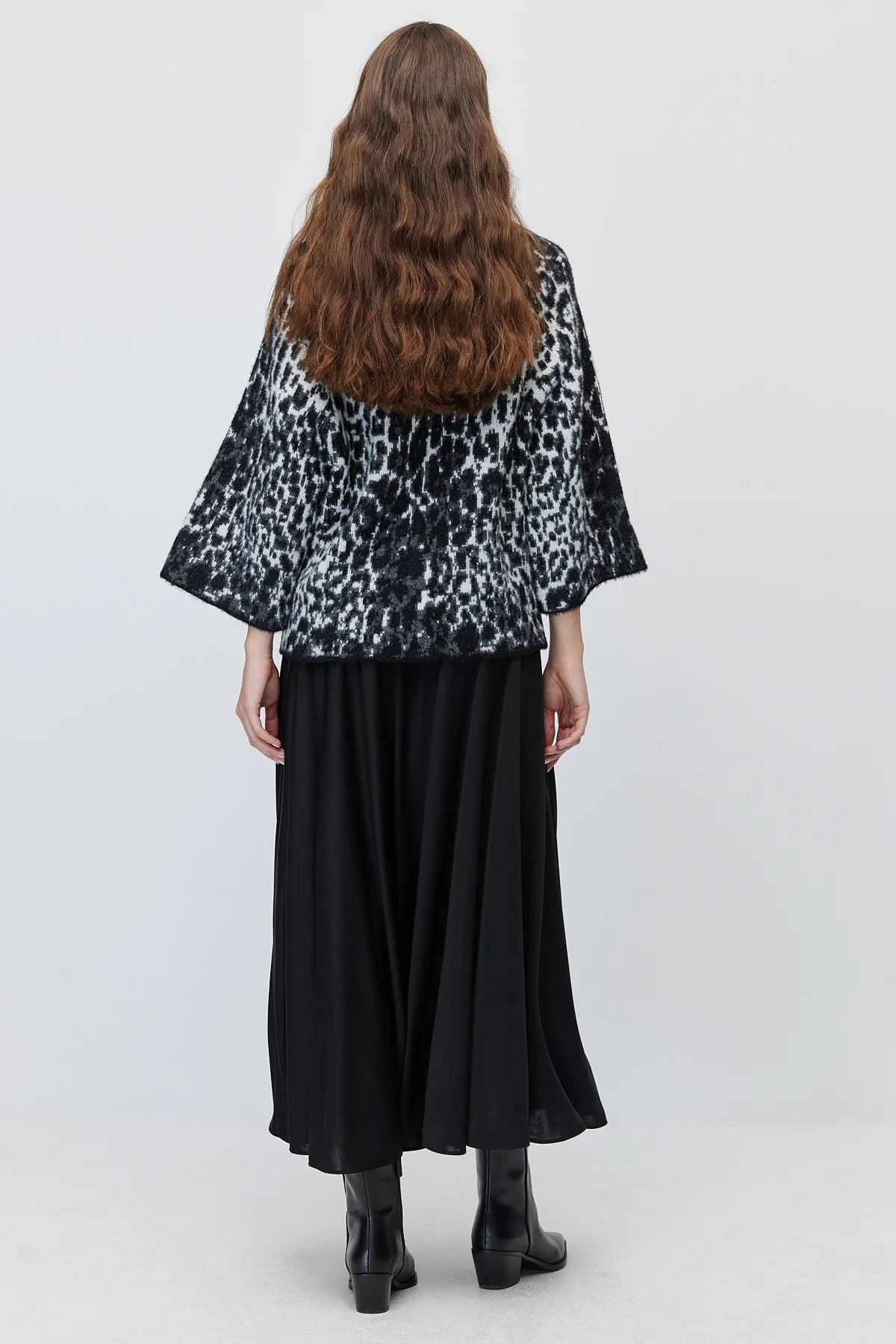 Women's High Waist A-Line Long Skirt
