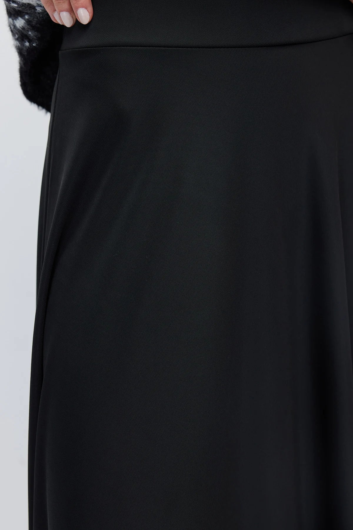 Women's High Waist A-Line Long Skirt