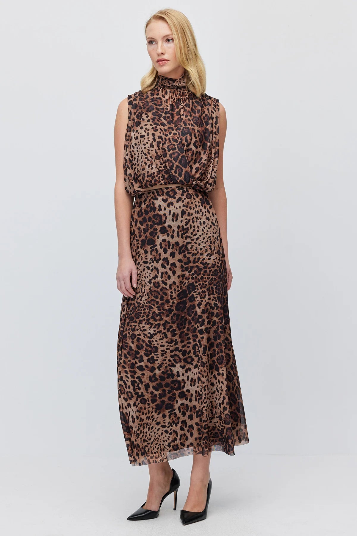 Women's Patterned Chiffon Maxi Skirt