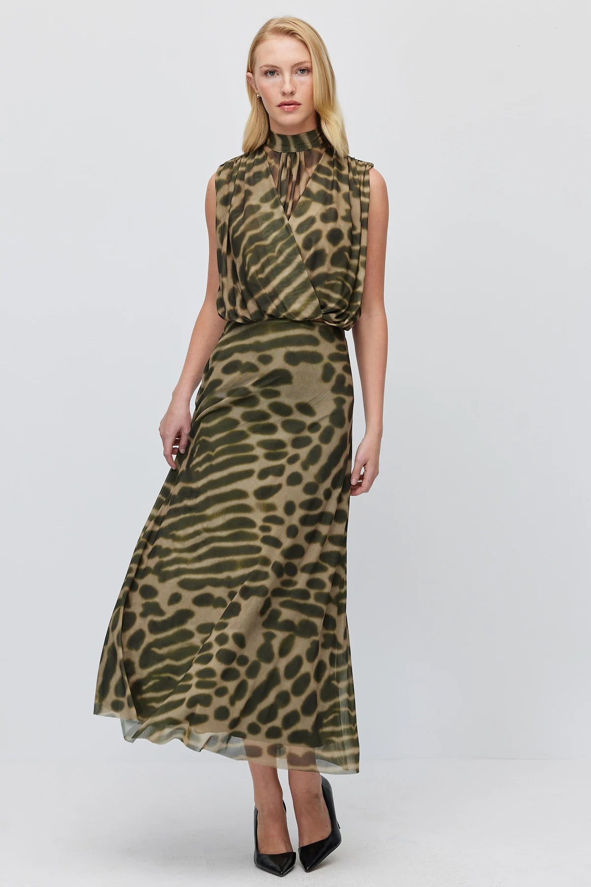 Women's Patterned Chiffon Maxi Skirt
