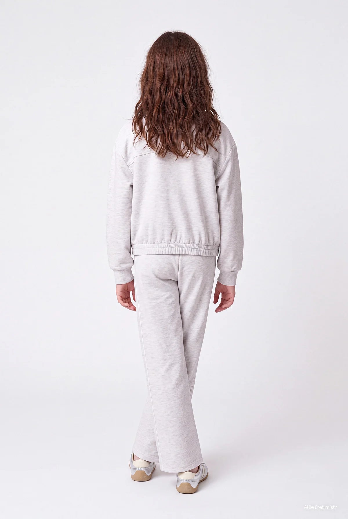 Girls' Wide Leg Sweatpants with Piped Trim