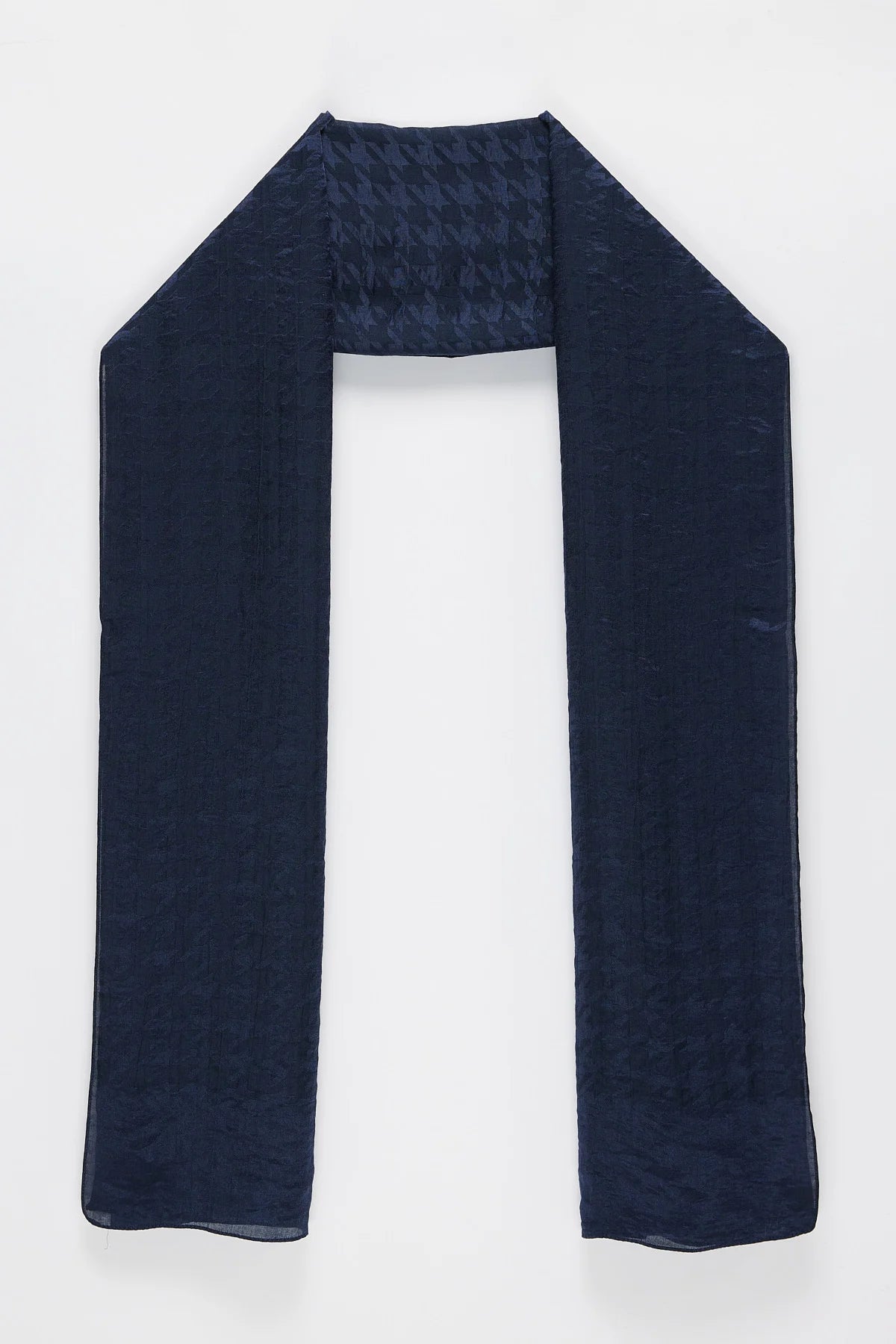 Houndstooth Pattern Jacquard Rectangular Shawl