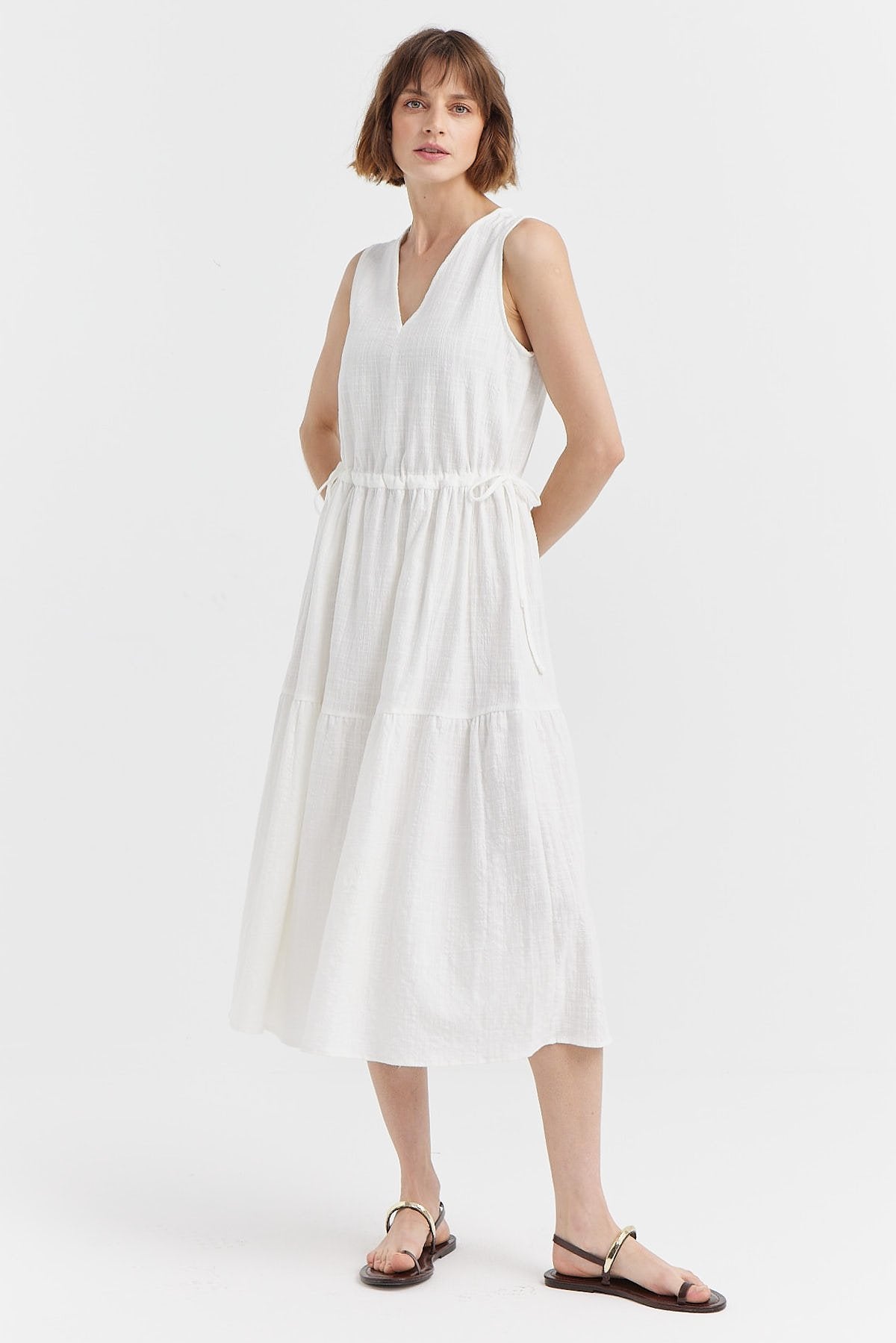 Women's Textured Midi Dress