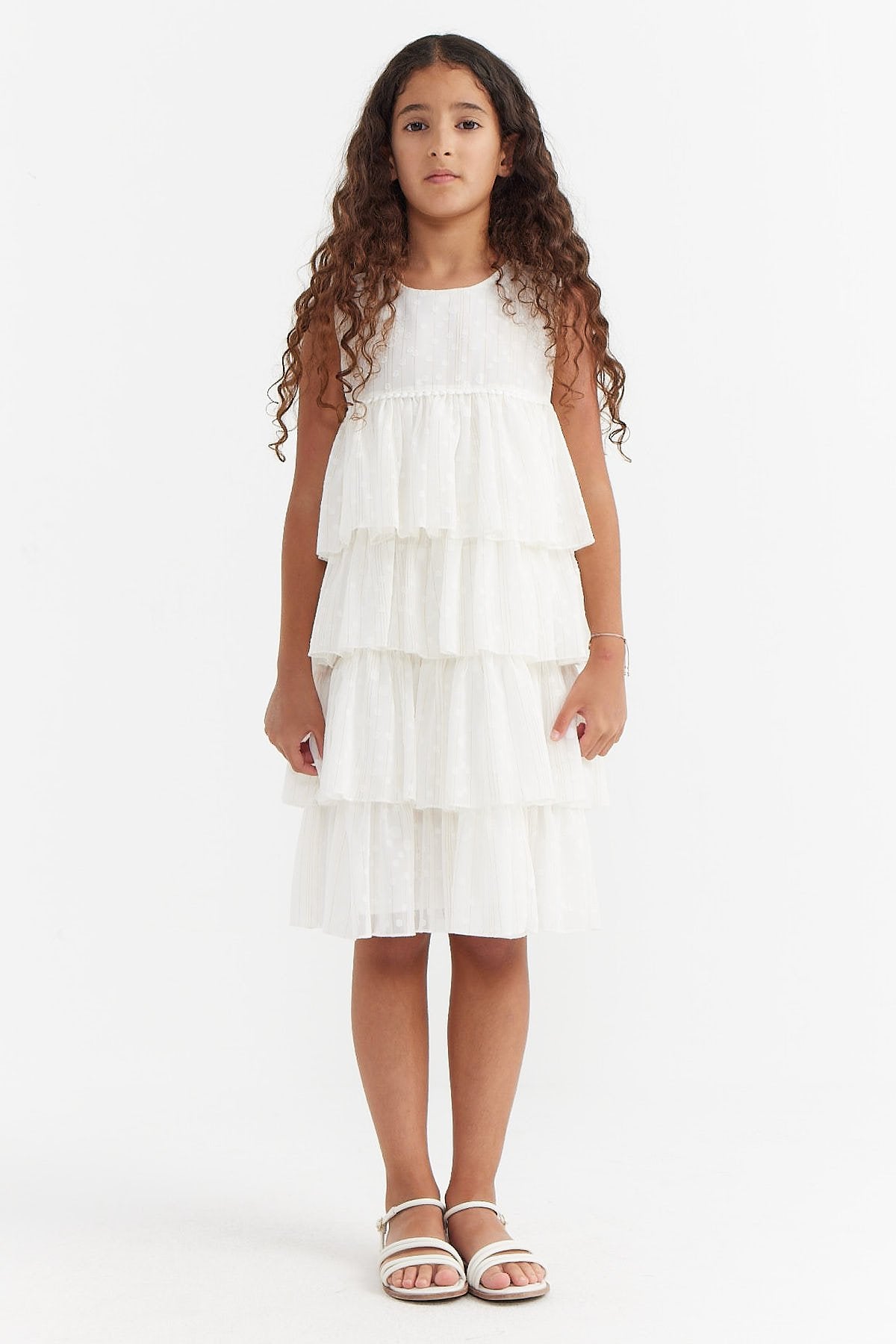 Girl's Zero Sleeve Layered Dress