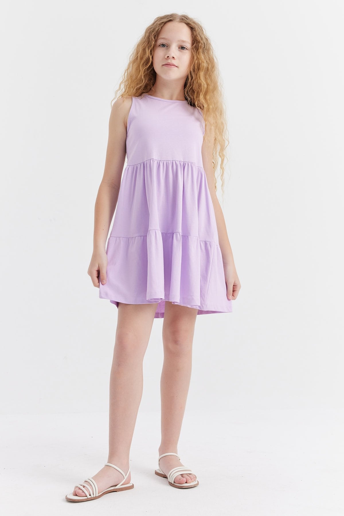 Girl's Basic Gathered Dress