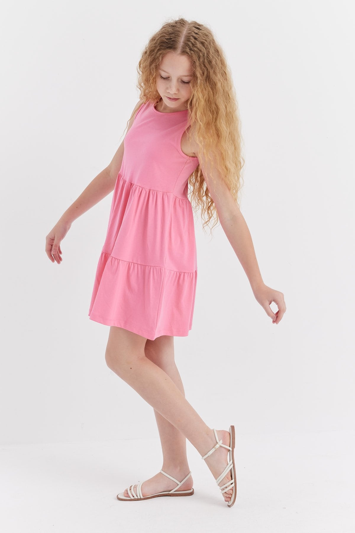 Girl's Basic Gathered Dress