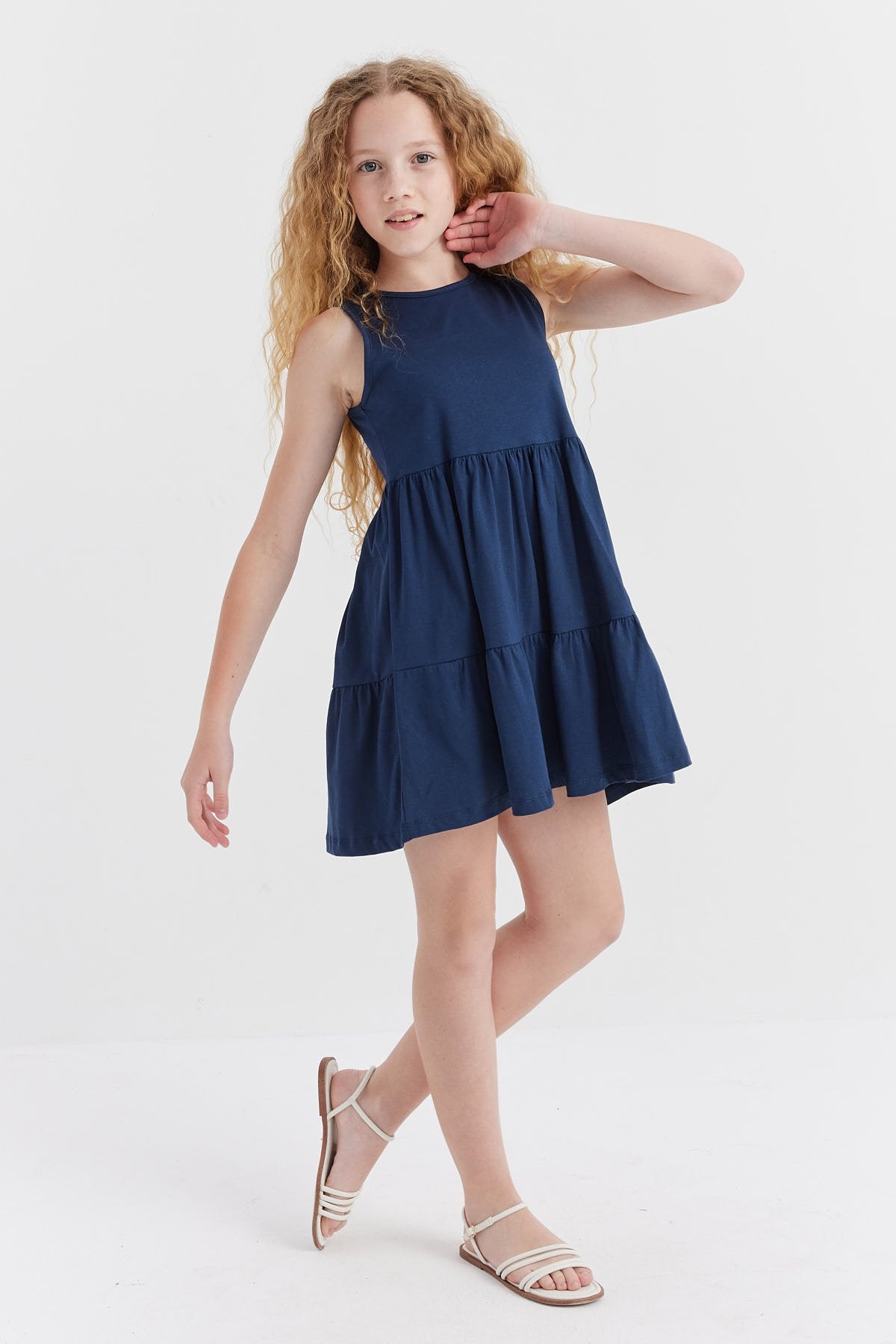 Girl's Basic Gathered Dress