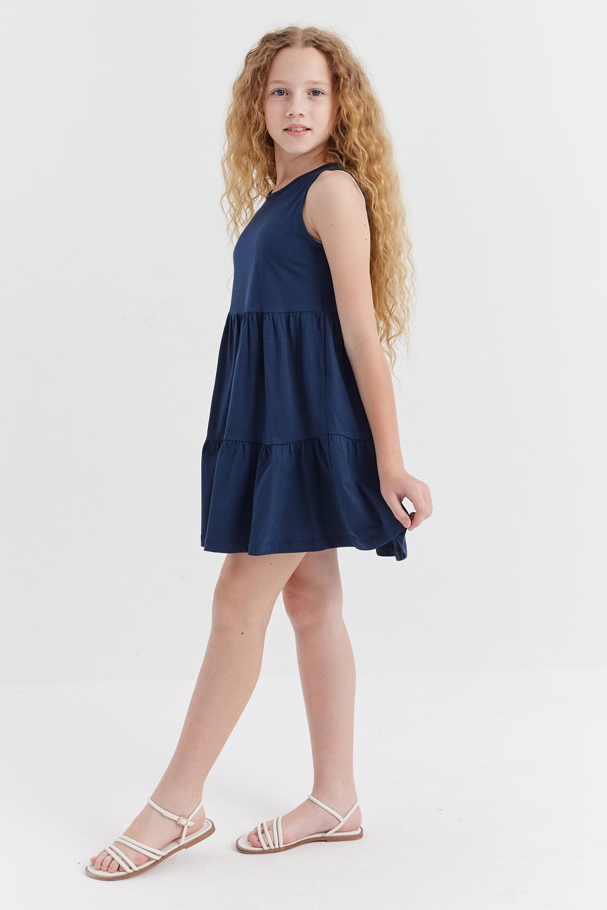 Girl's Basic Gathered Dress